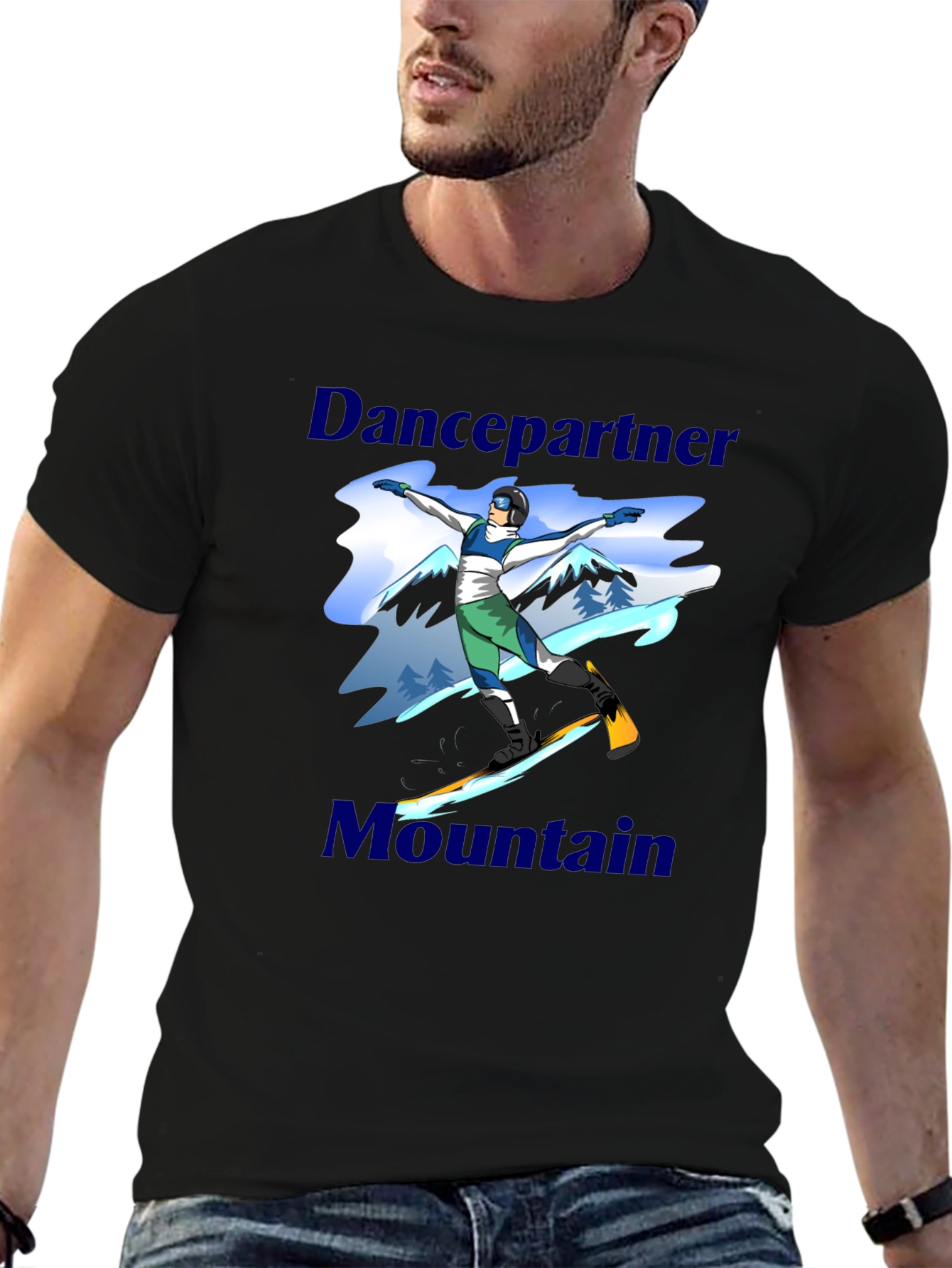 Dancepartner Mountain Black T-Shirt