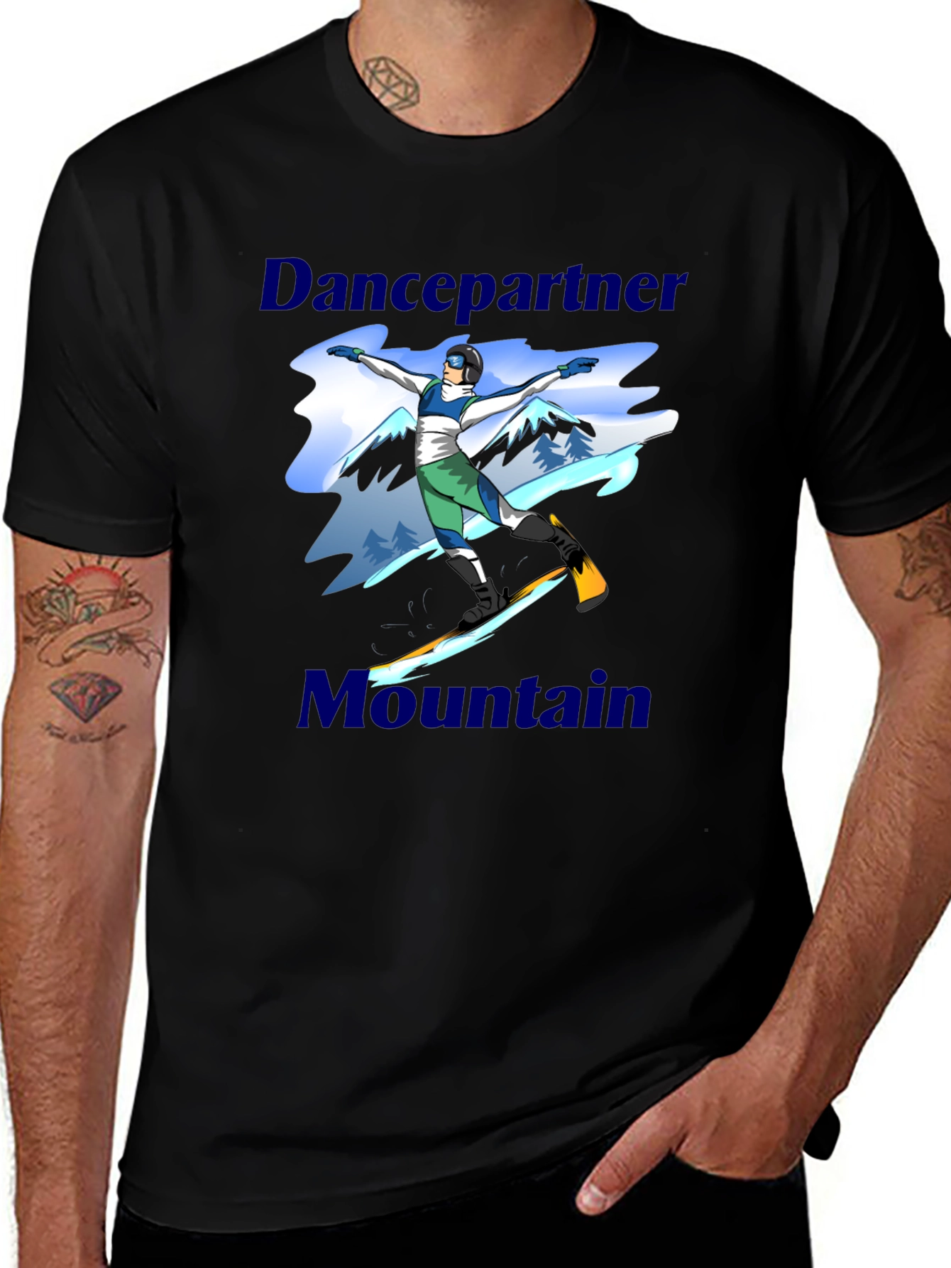 Dancepartner Mountain Black T-Shirt