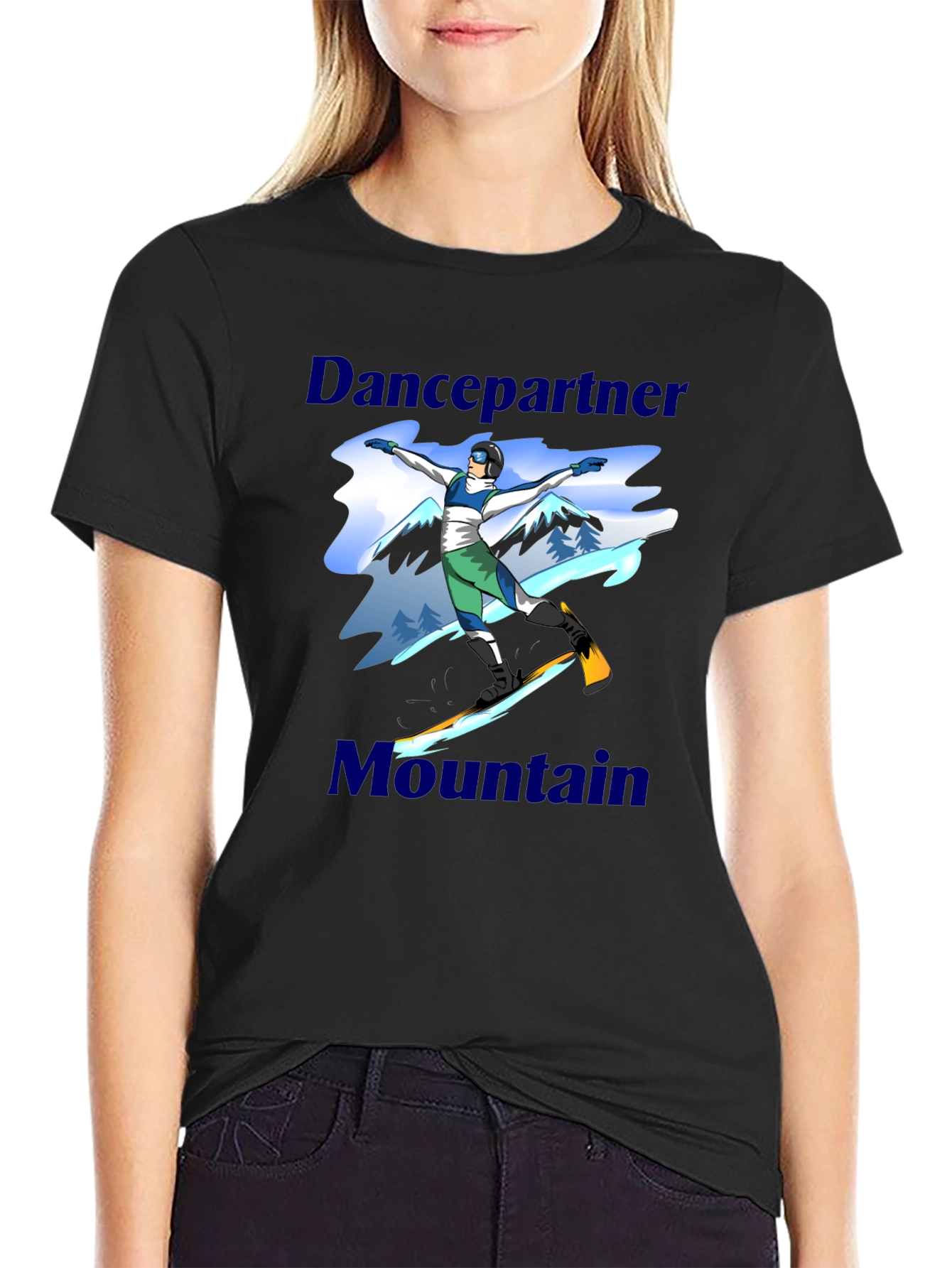 Dancepartner Mountain Black T-Shirt
