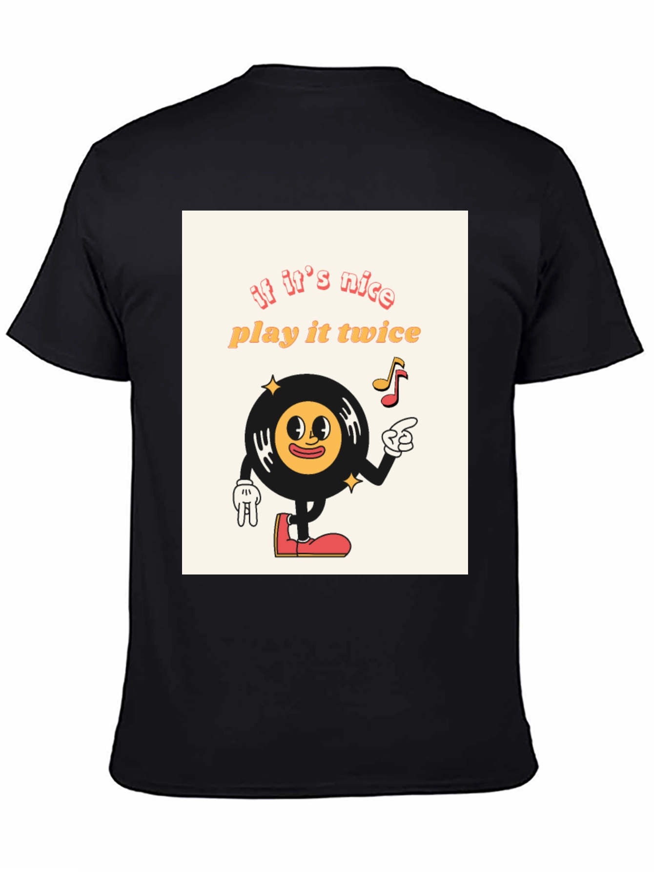 Retro Vinyl Record Cartoon T-Shirt