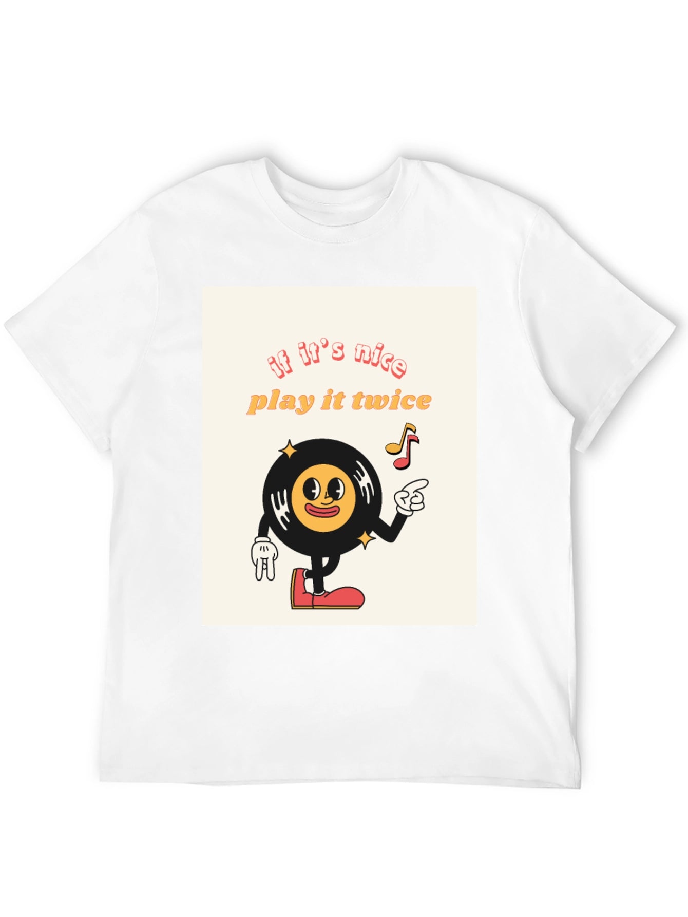 Retro Vinyl Record Cartoon T-Shirt