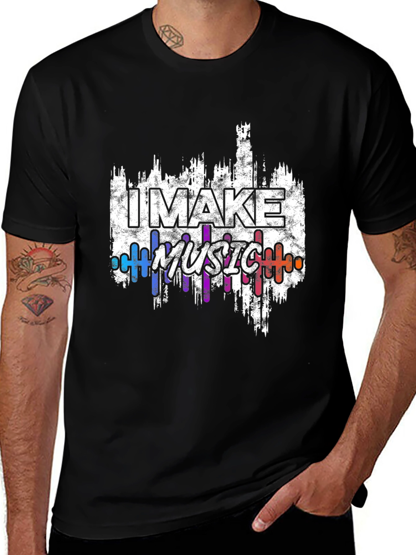 I Make Music Graphic T-Shirt - Black