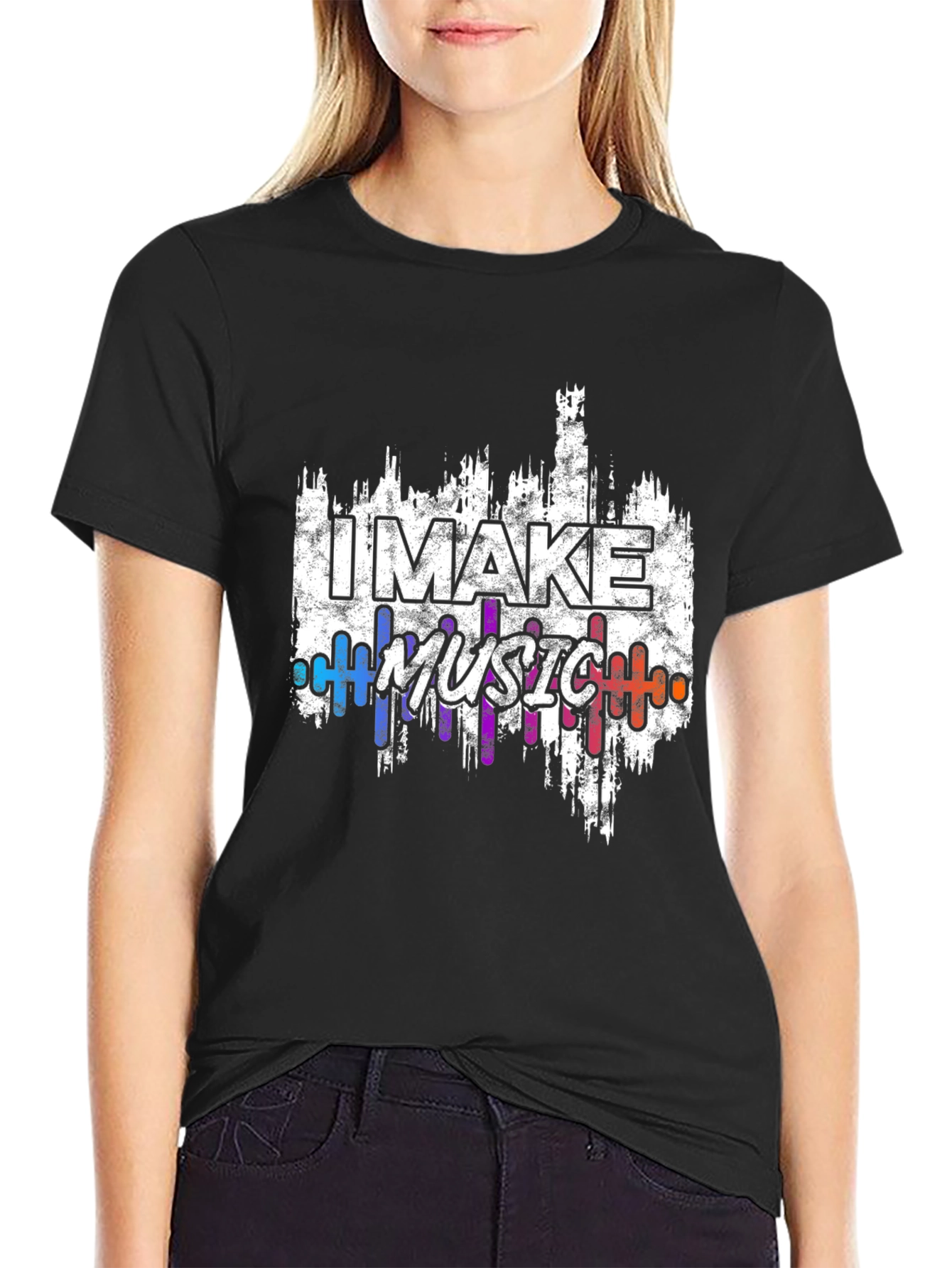 I Make Music Graphic T-Shirt - Black