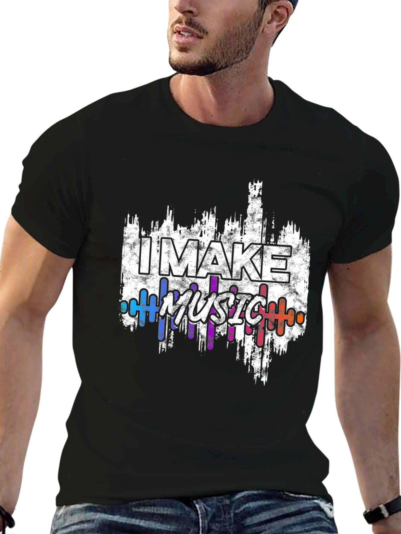 I Make Music Graphic T-Shirt - Black