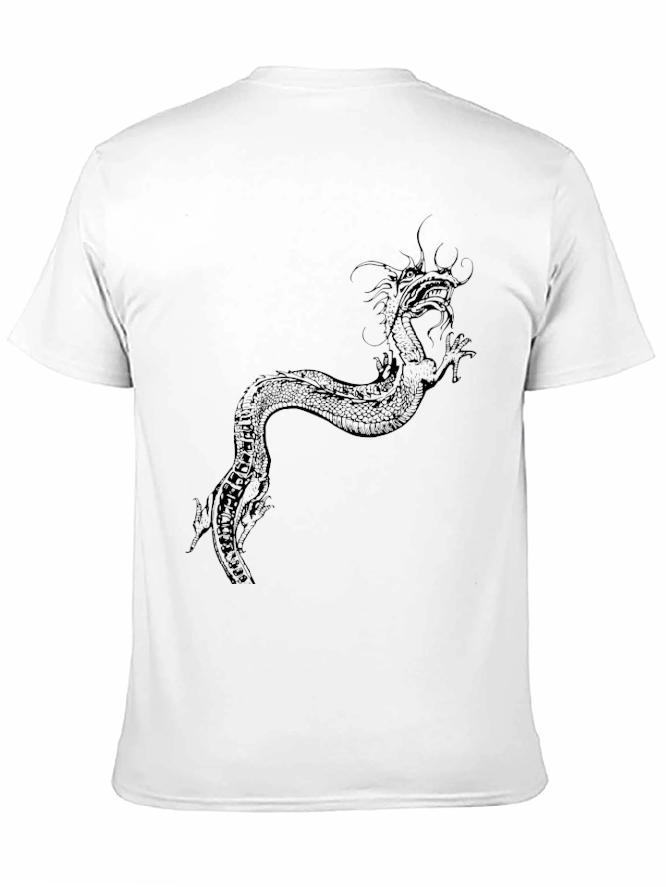 Black Dragon Graphic Tee - Mens Casual T-Shirt