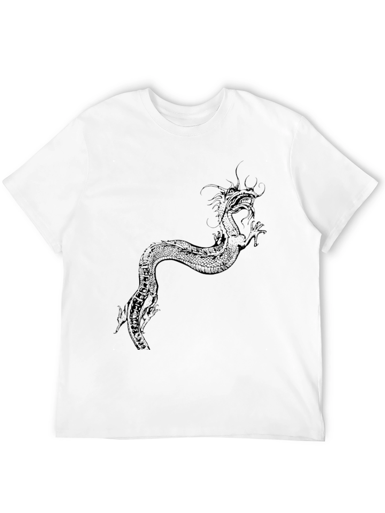 Black Dragon Graphic Tee - Mens Casual T-Shirt