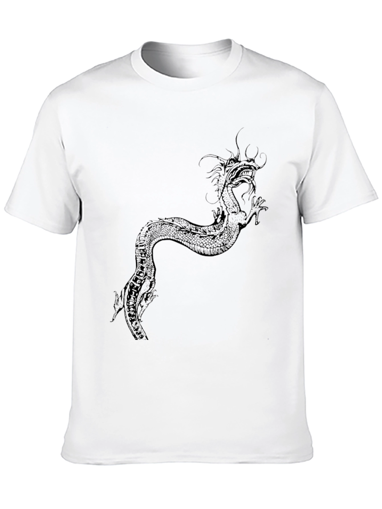Black Dragon Graphic Tee - Mens Casual T-Shirt