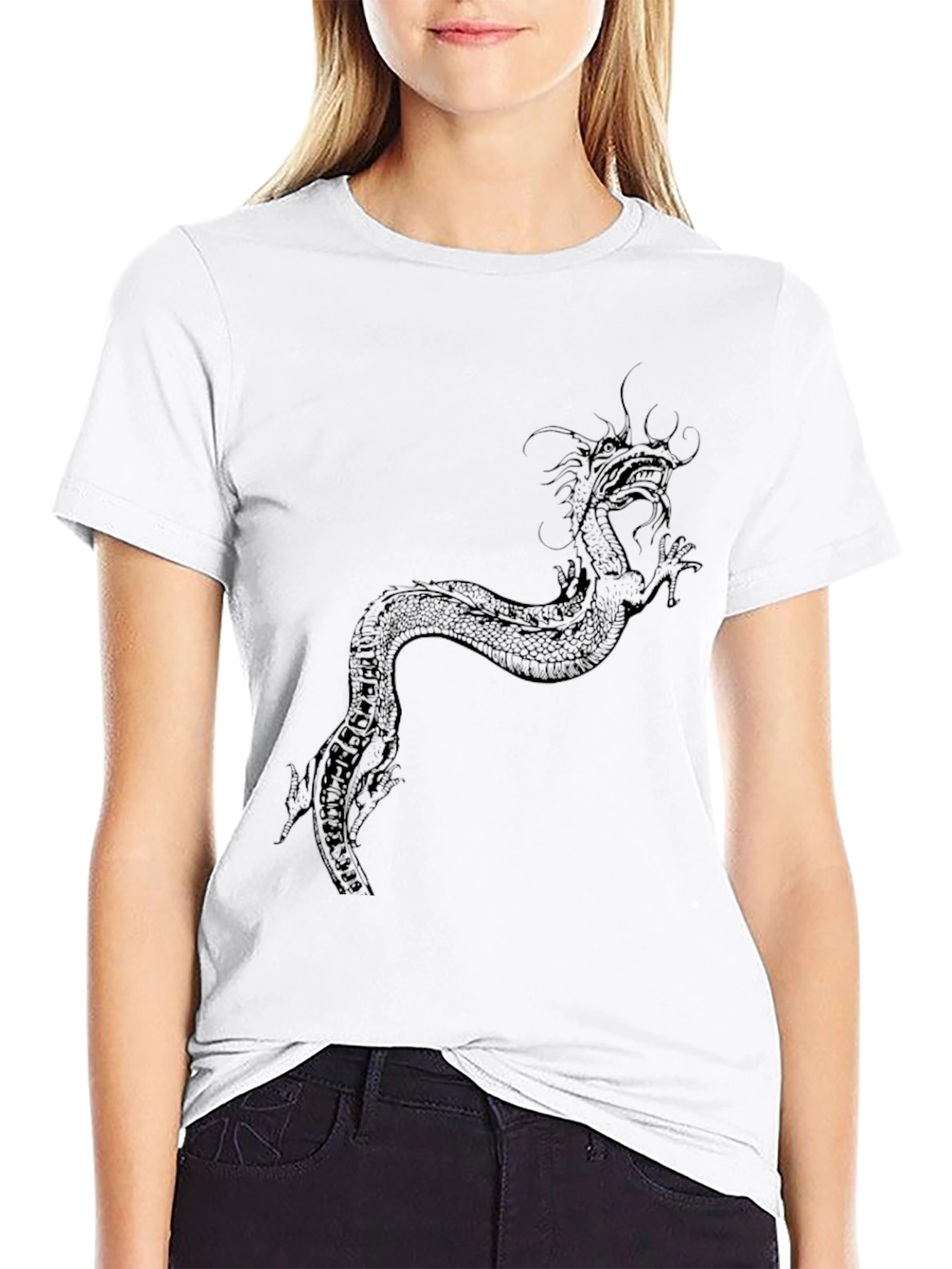 Black Dragon Graphic Tee - Mens Casual T-Shirt