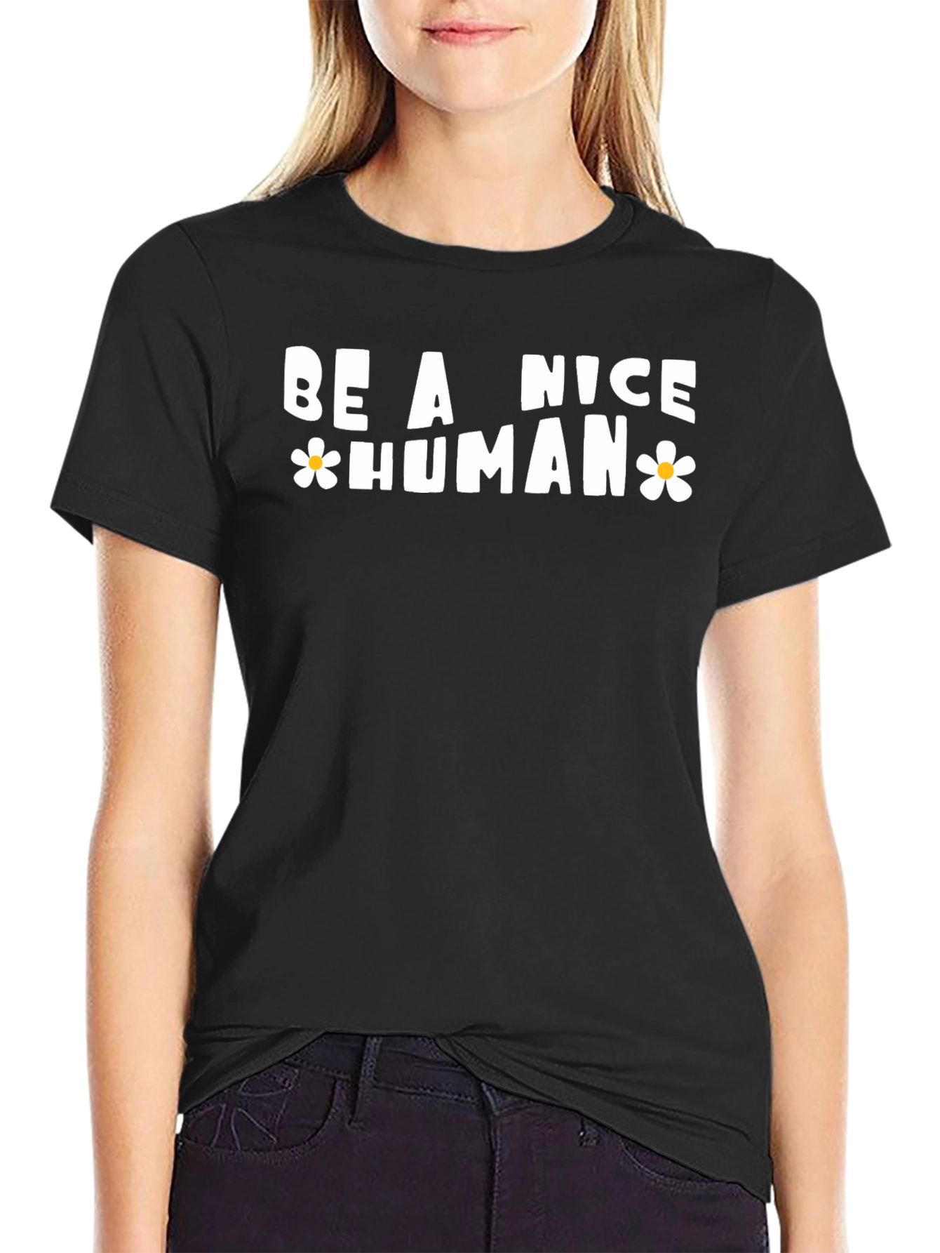 Be A Nice Human Graphic Tee - Casual Style