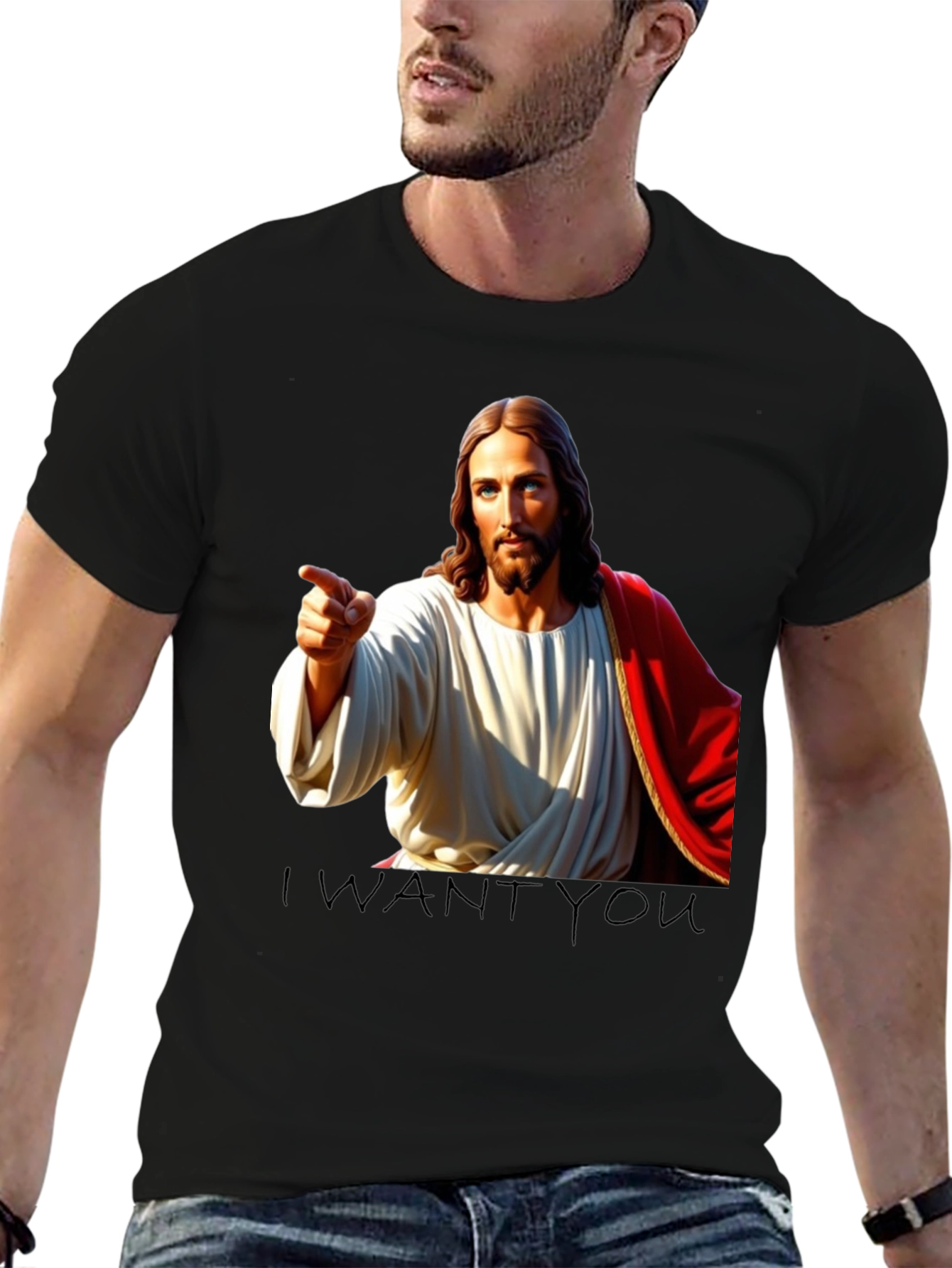 Jesus I Want You Black T-Shirt