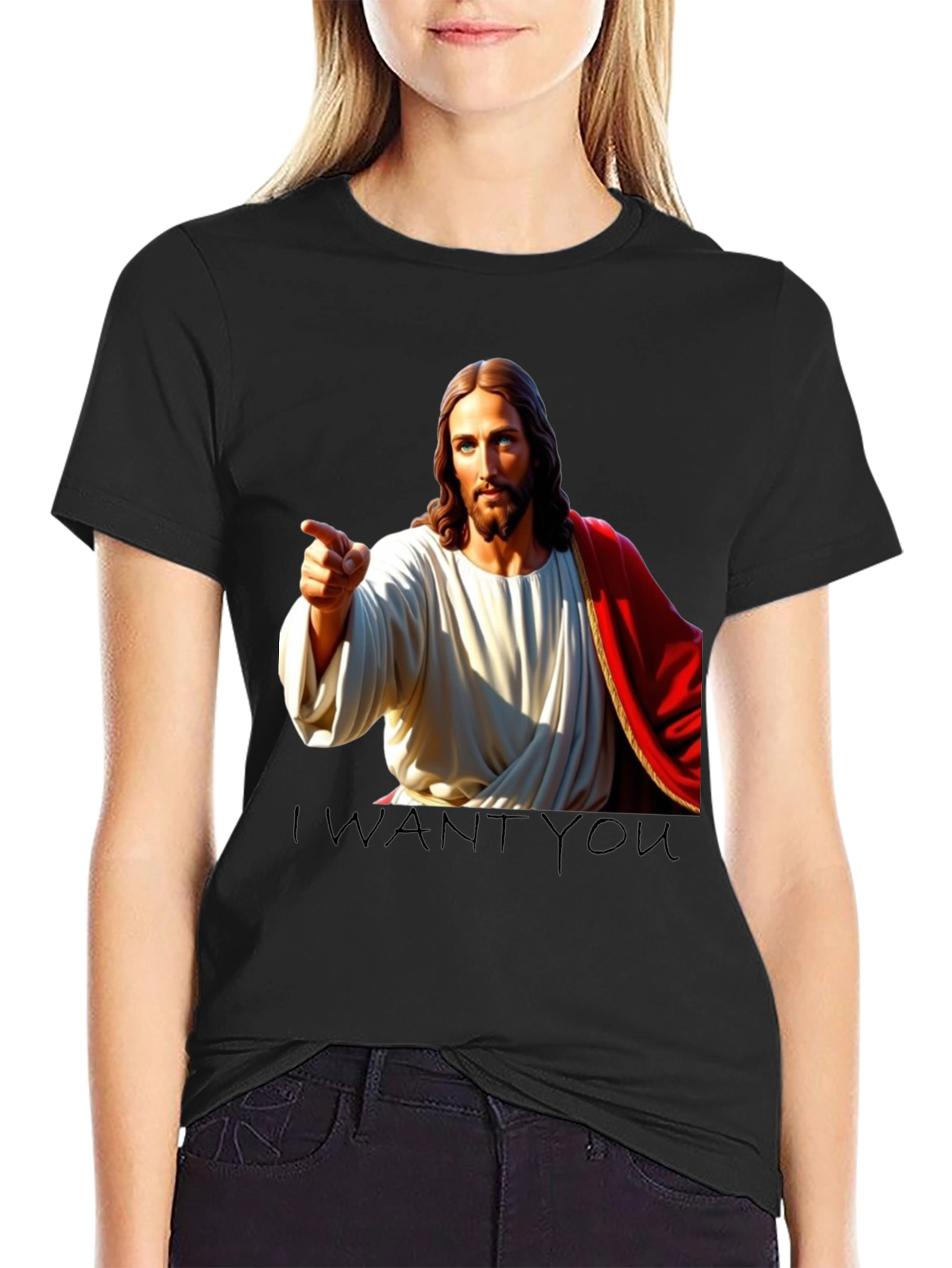 Jesus I Want You Black T-Shirt