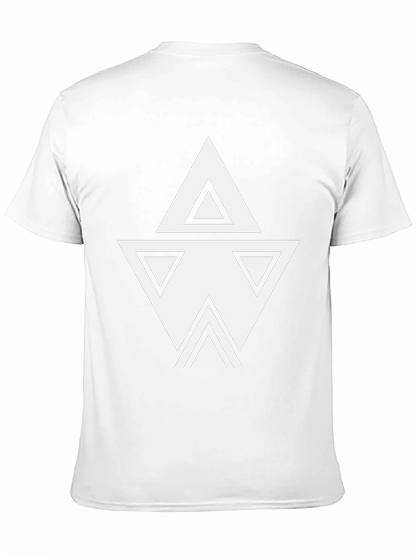 Geometric Triangle Design Black T-Shirt