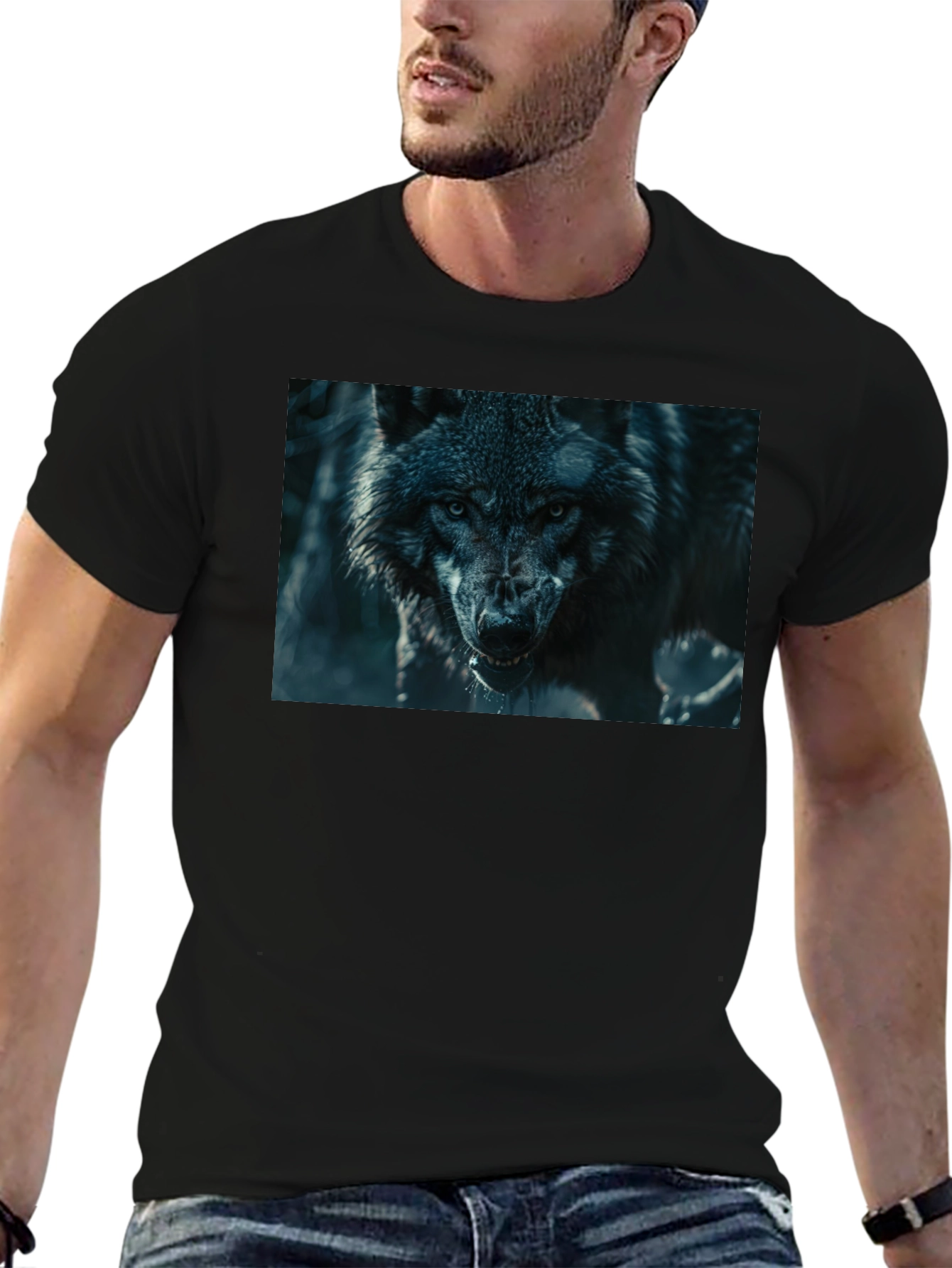 Black Wolf Graphic T-Shirt