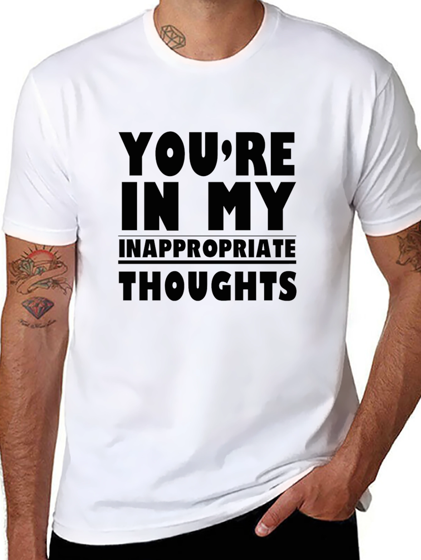 Inappropriate Thoughts Black Graphic Tee