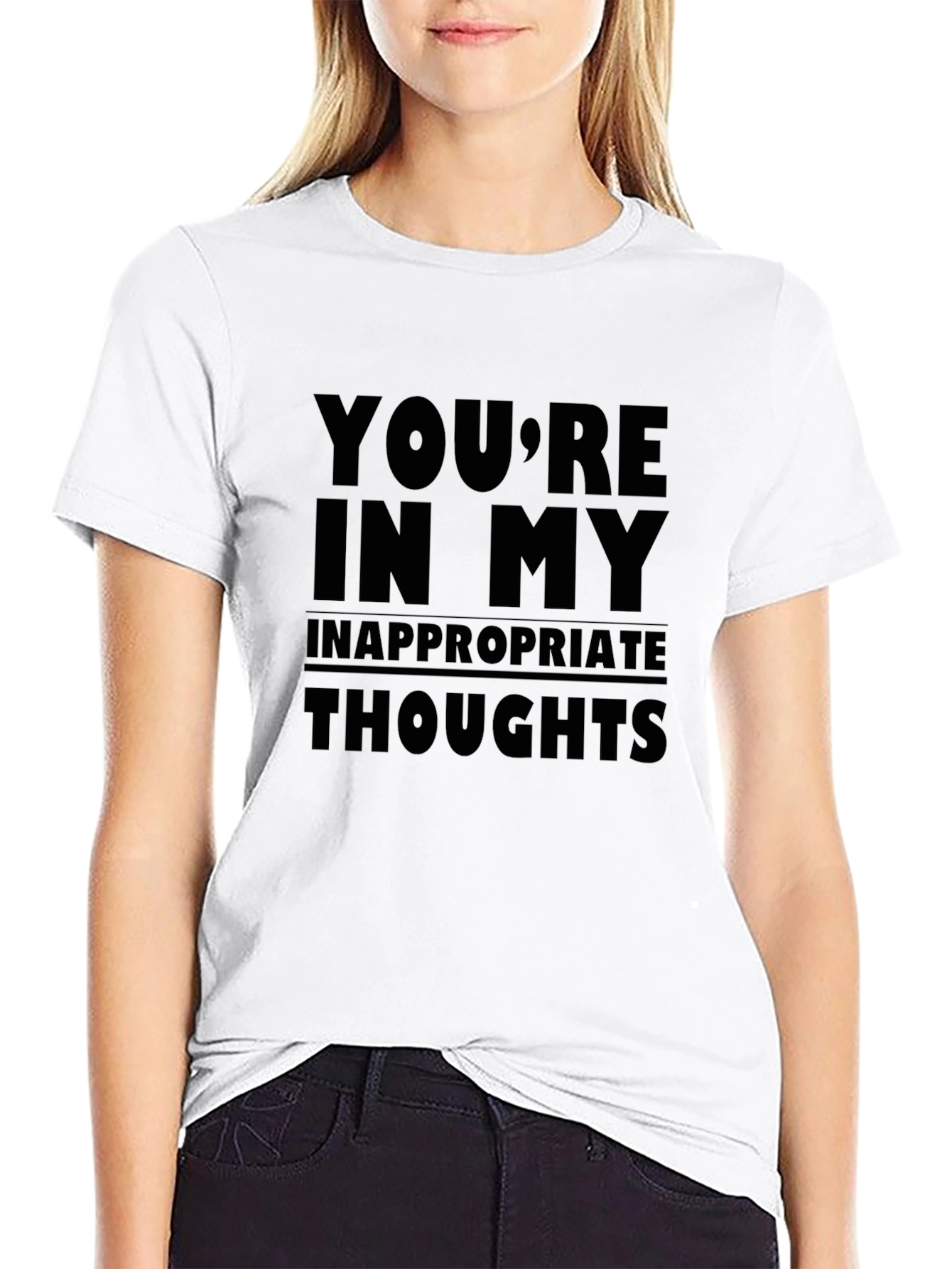 Inappropriate Thoughts Black Graphic Tee