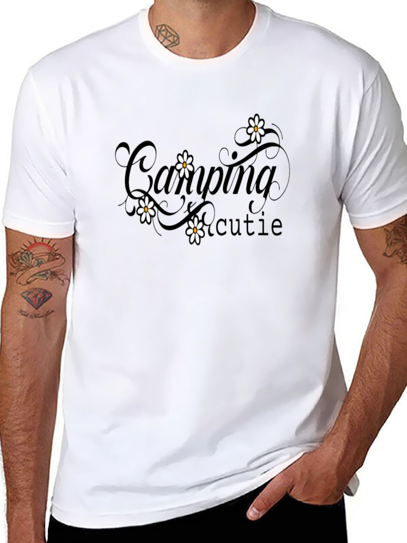 Camping Cutie Graphic Tee - Black
