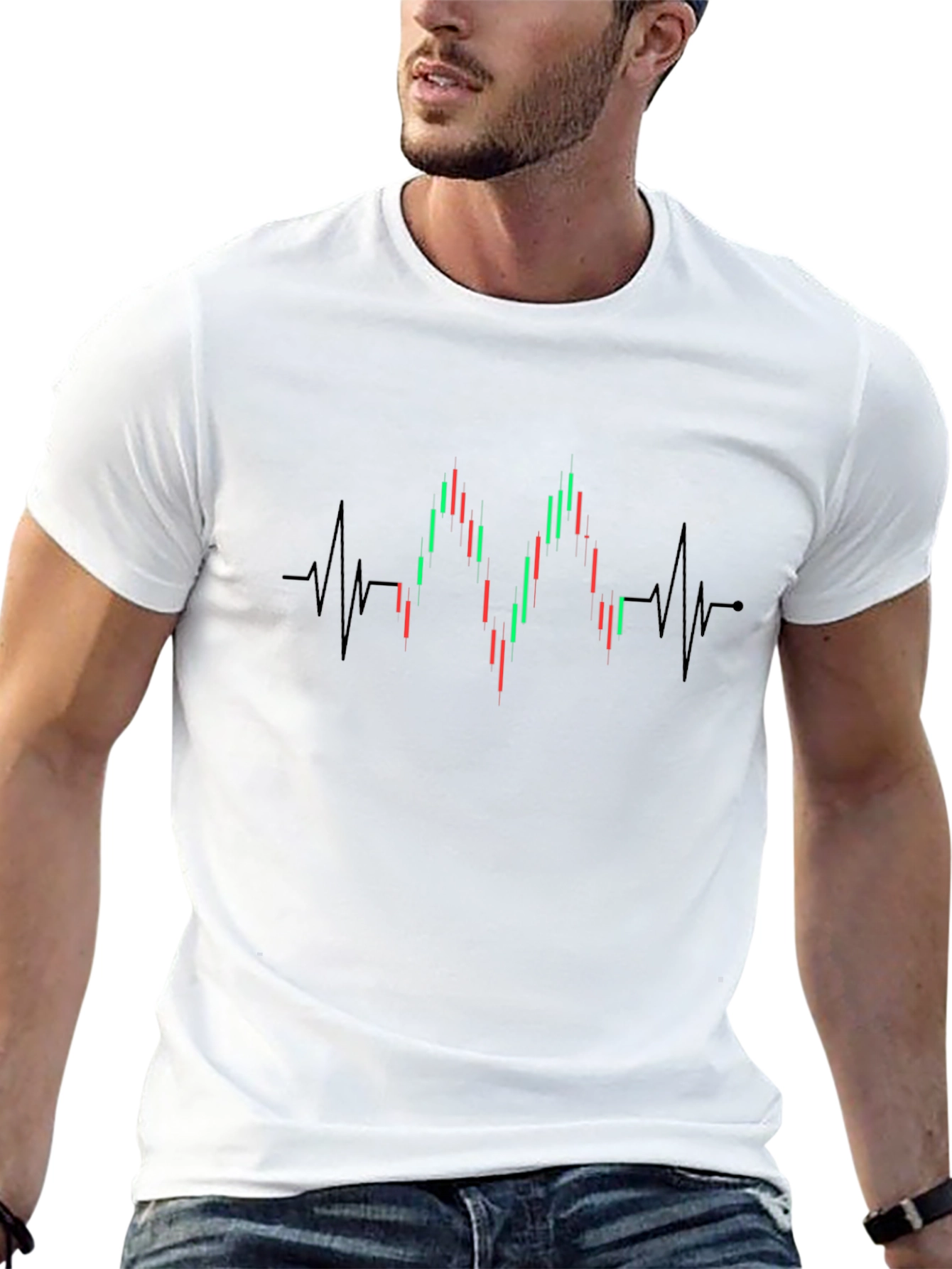 Stock Trader Heartbeat T-Shirt - Bull & Bear