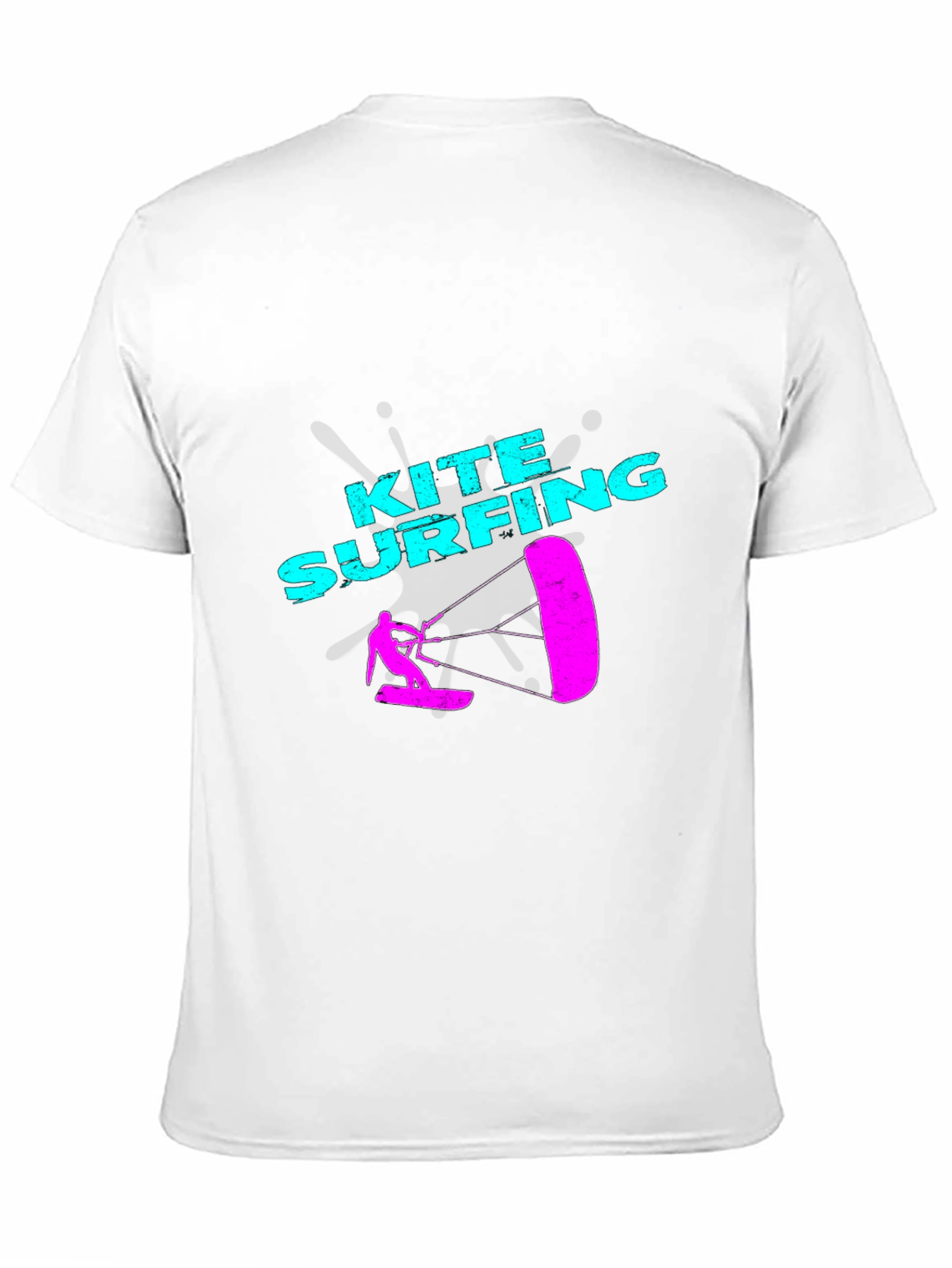 Kite Surfing Graphic Tee - Sporty Black T-Shirt