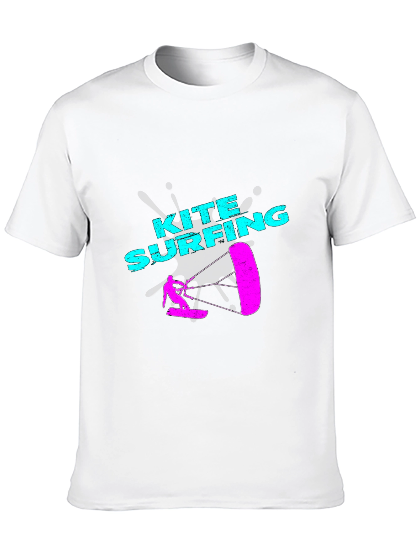 Kite Surfing Graphic Tee - Sporty Black T-Shirt