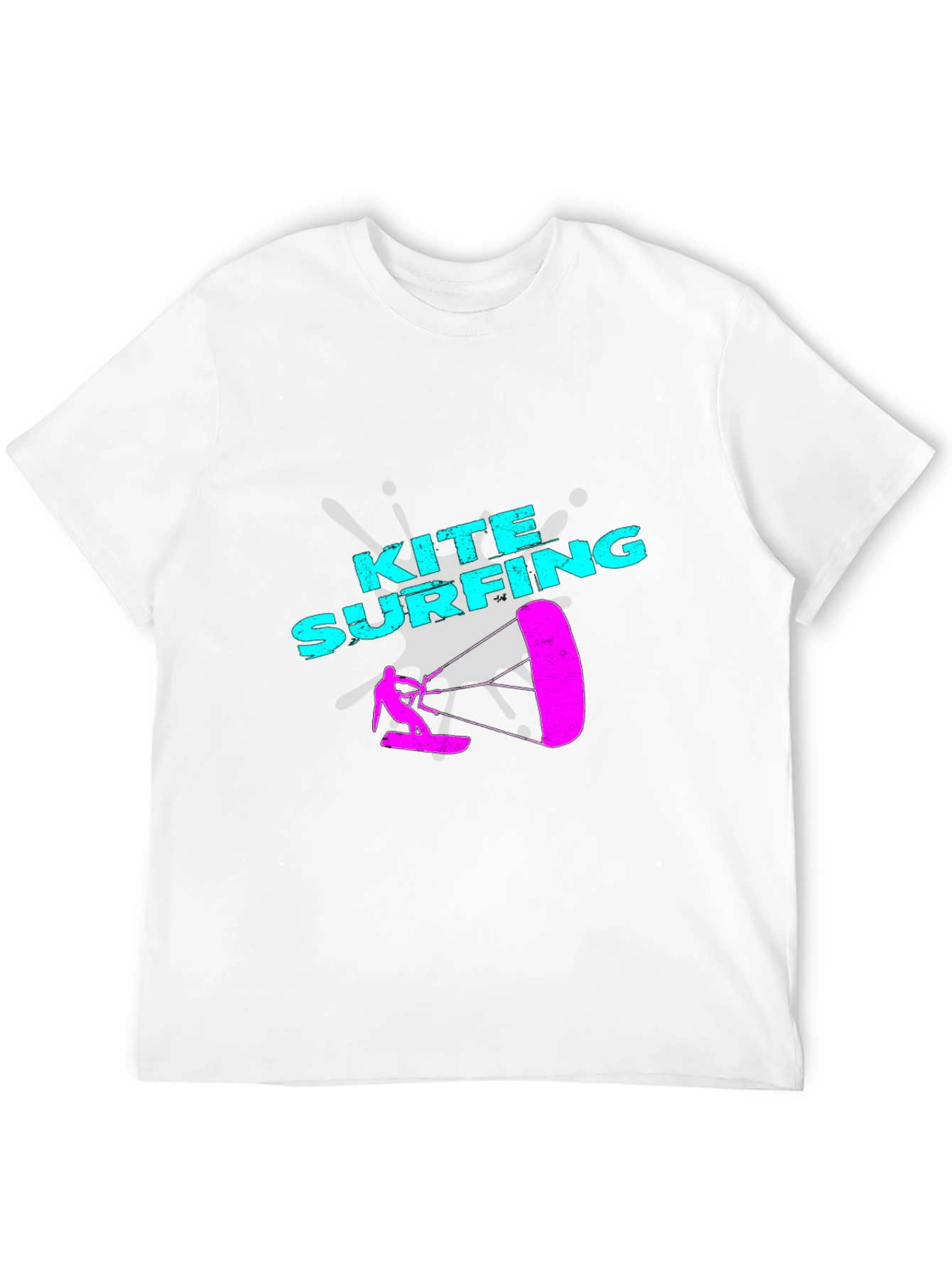 Kite Surfing Graphic Tee - Sporty Black T-Shirt