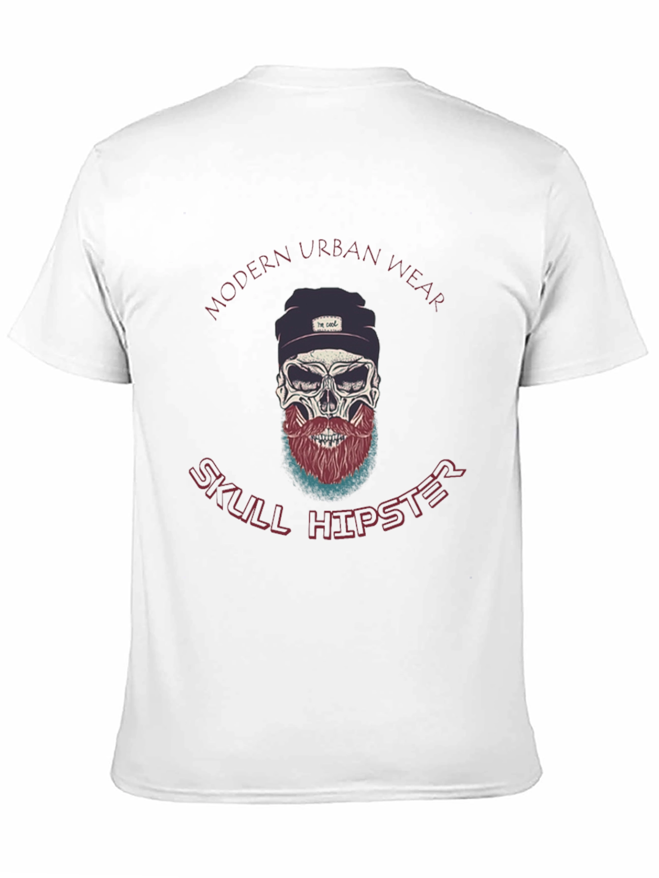 Modern Urban Wear Skull Hipster Black T-Shirt