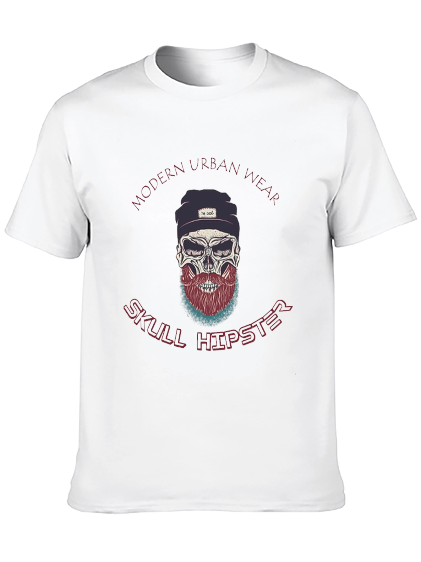 Modern Urban Wear Skull Hipster Black T-Shirt