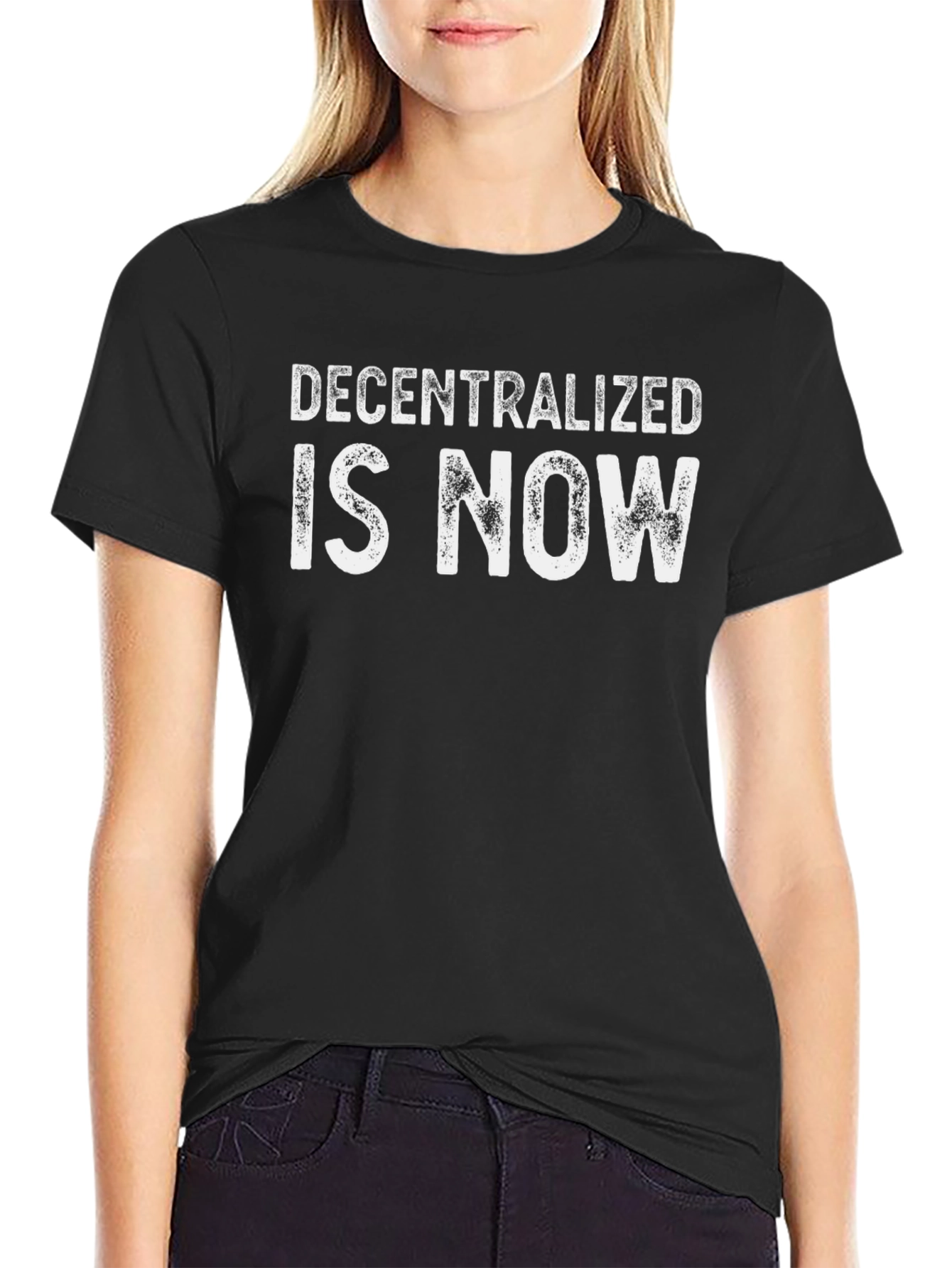 Decentralized Is Now Black Graphic Tee