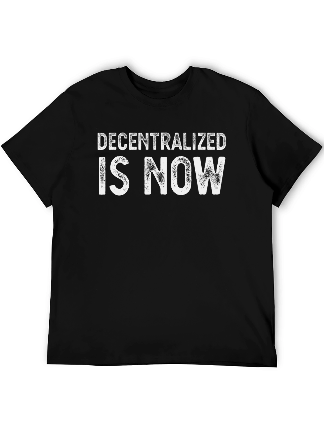 Decentralized Is Now Black Graphic Tee