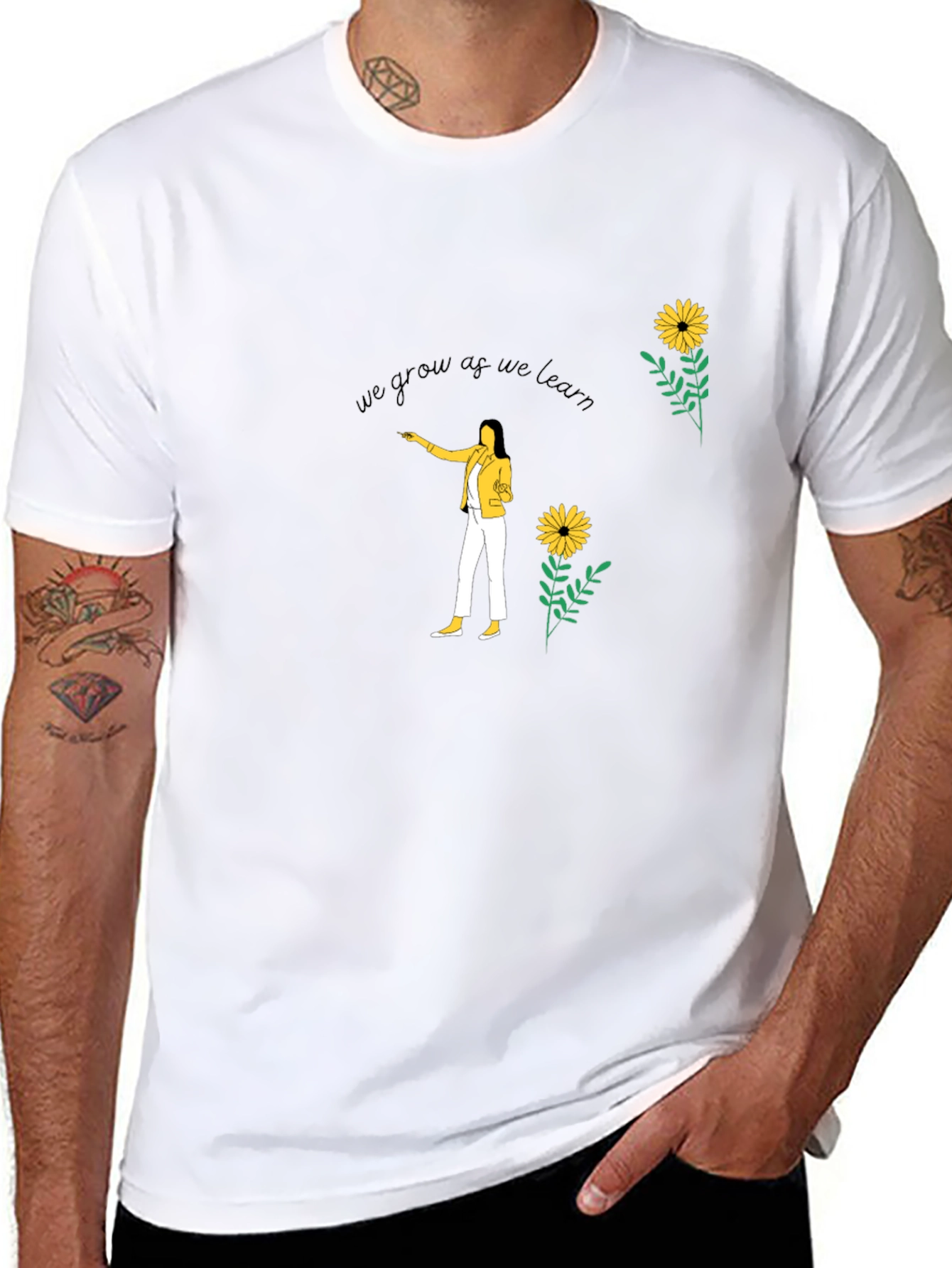 We Grow As We Learn Graphic Tee