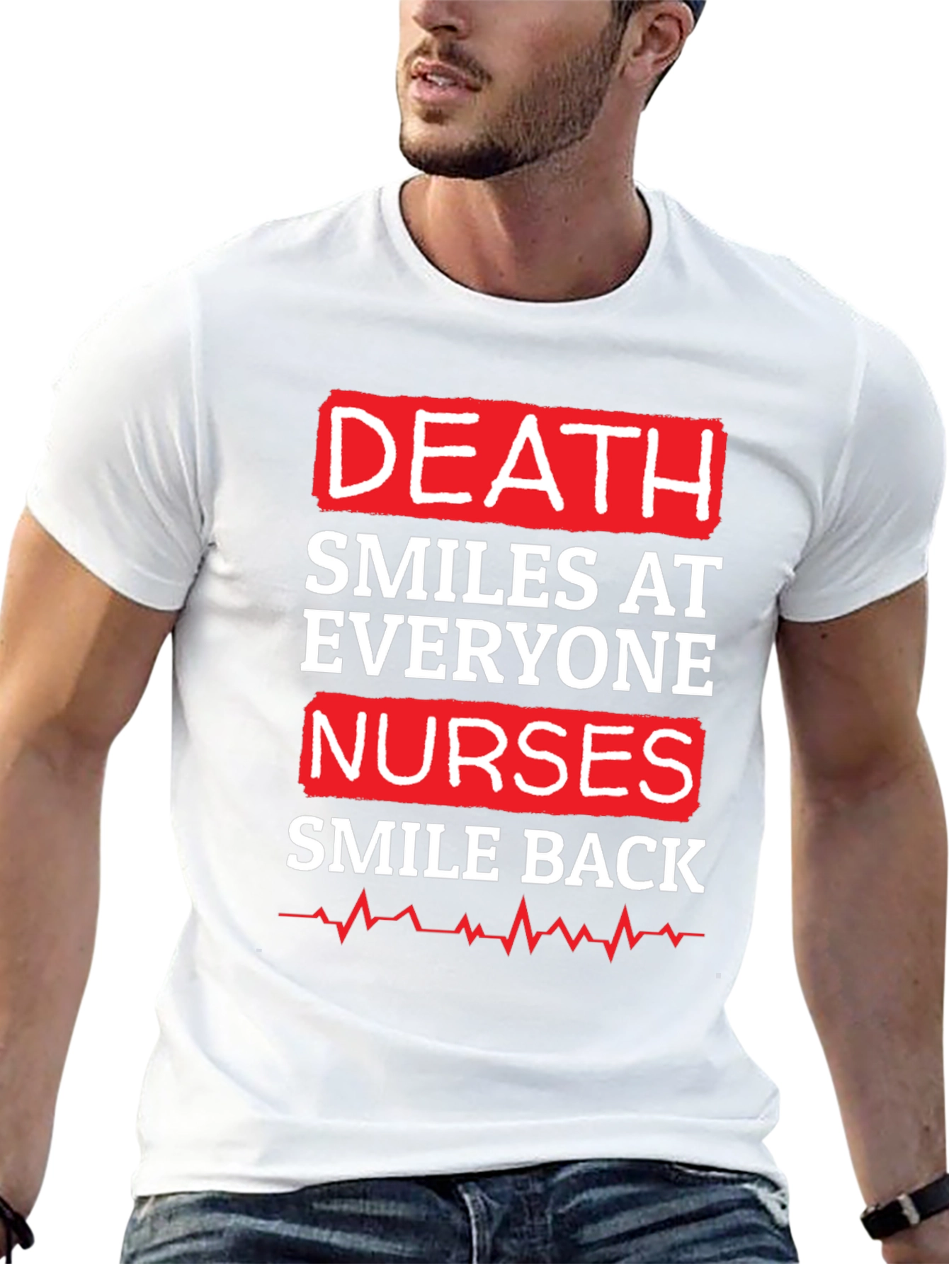 Death Smiles At Everyone Nurse Graphic T-Shirt