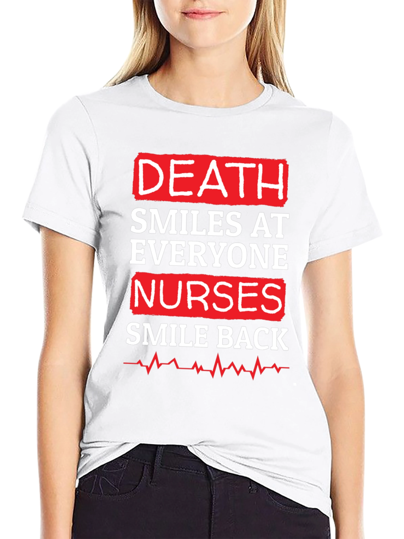 Death Smiles At Everyone Nurse Graphic T-Shirt