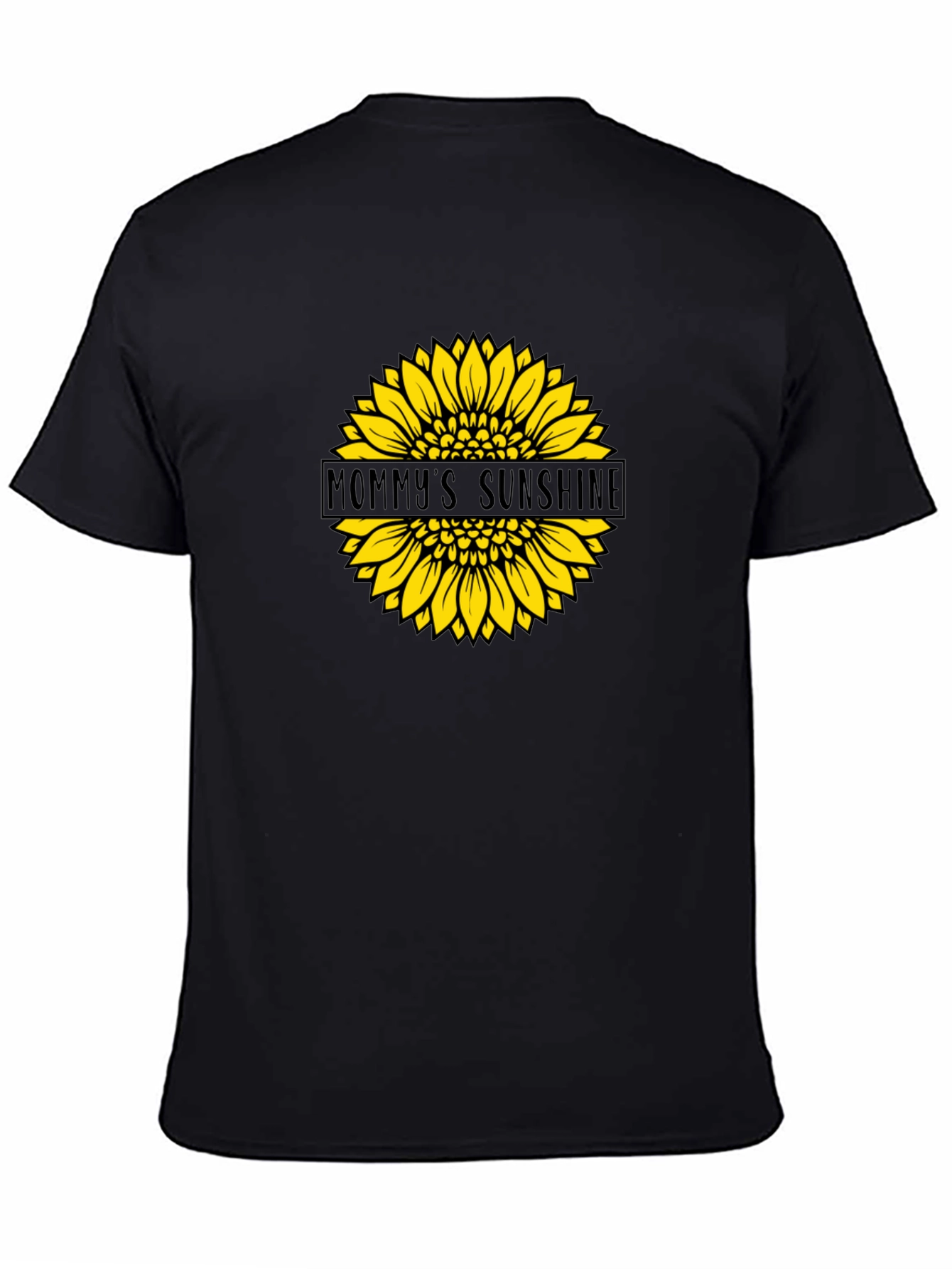 Mommys Sunshine Sunflower Graphic Tee - Black