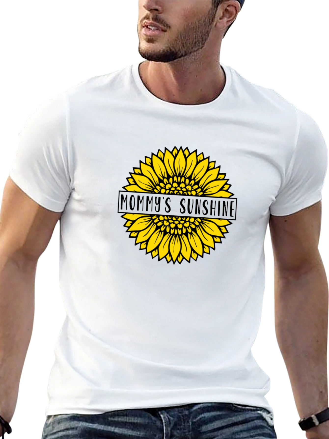 Mommys Sunshine Sunflower Graphic Tee - Black