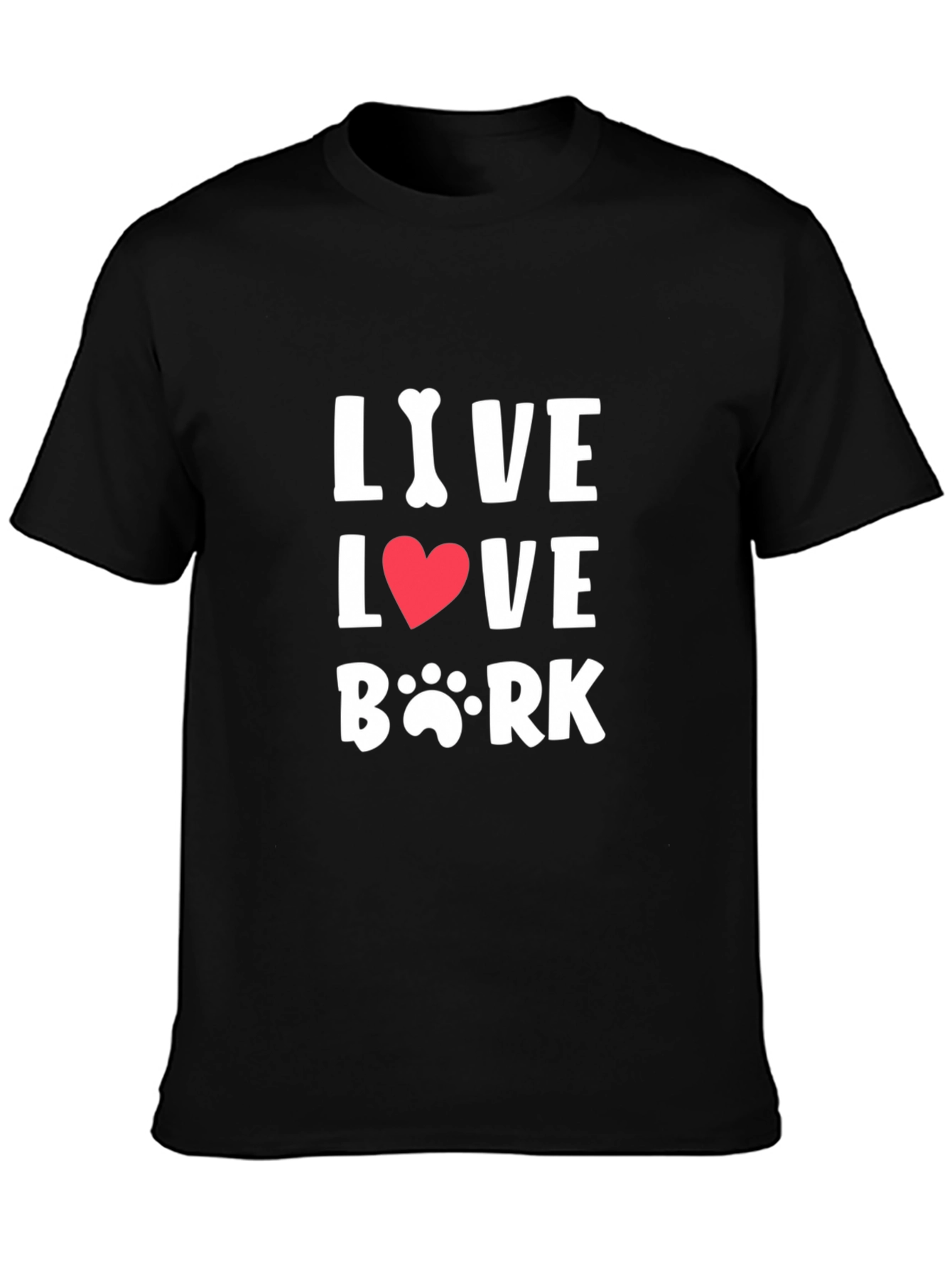 Live Love Bark Black Tee