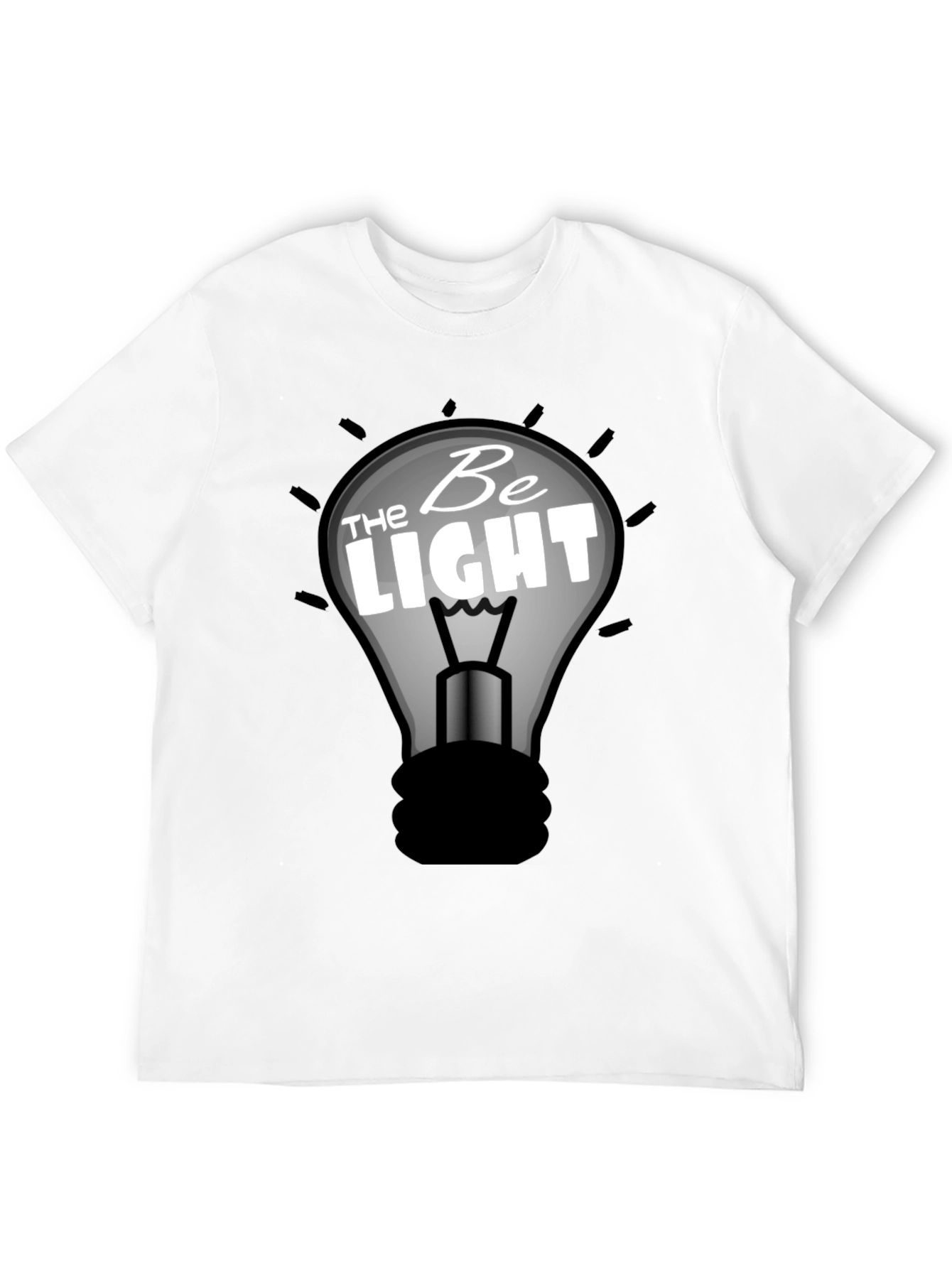 Be The Light Graphic T-Shirt - Black Cotton Tee
