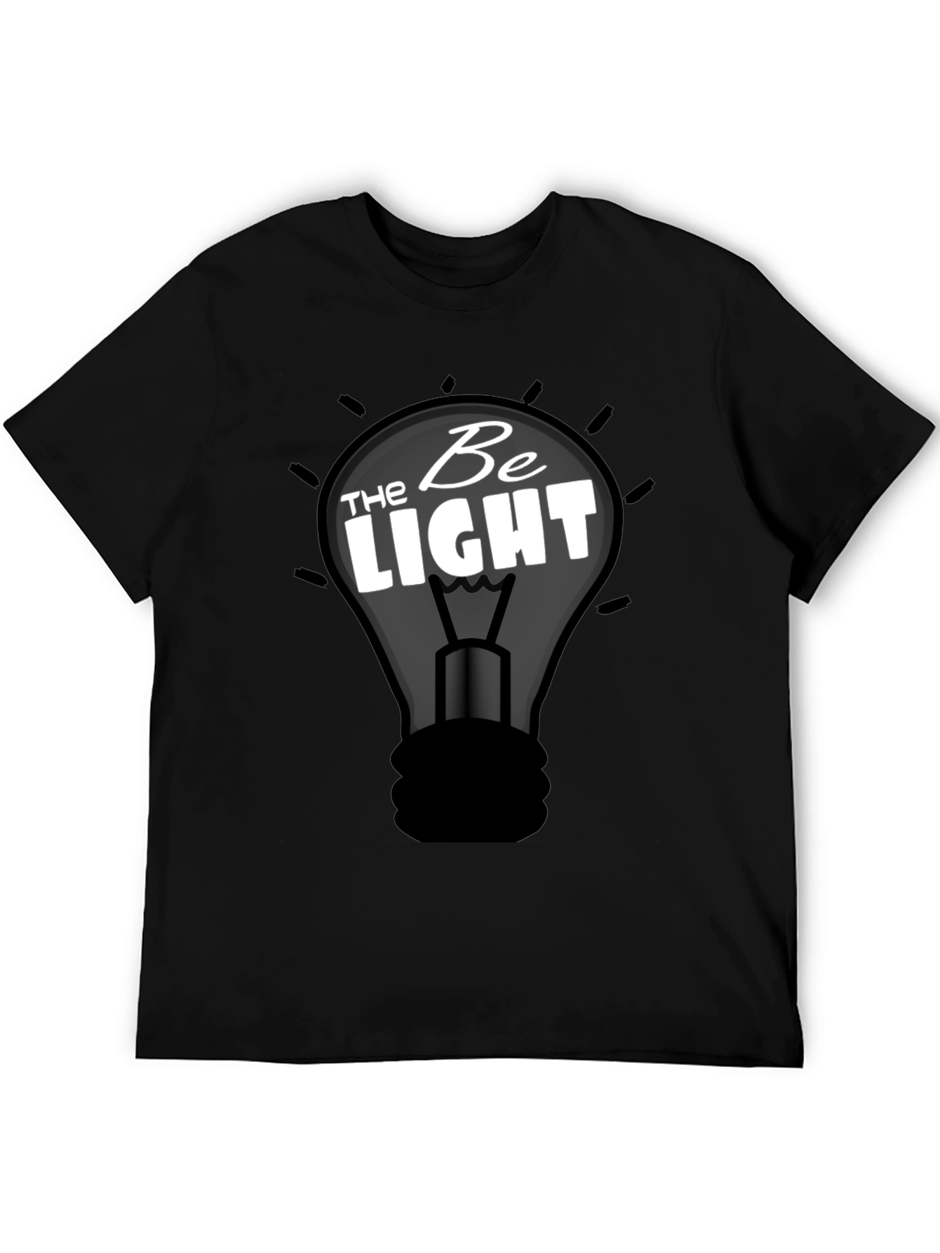Be The Light Graphic T-Shirt - Black Cotton Tee