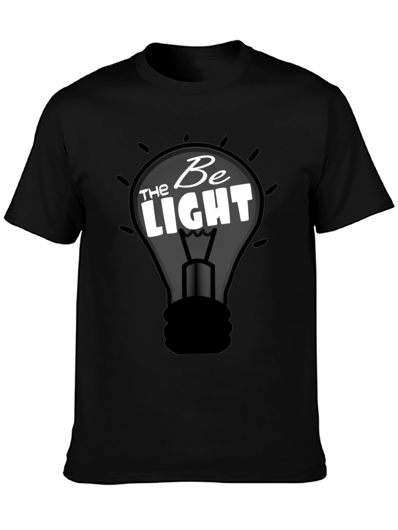 Be The Light Graphic T-Shirt - Black Cotton Tee