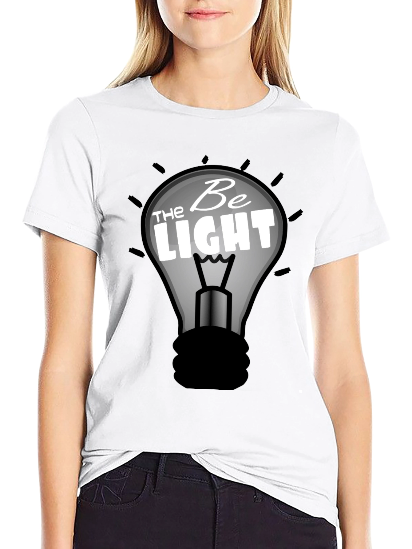 Be The Light Graphic T-Shirt - Black Cotton Tee