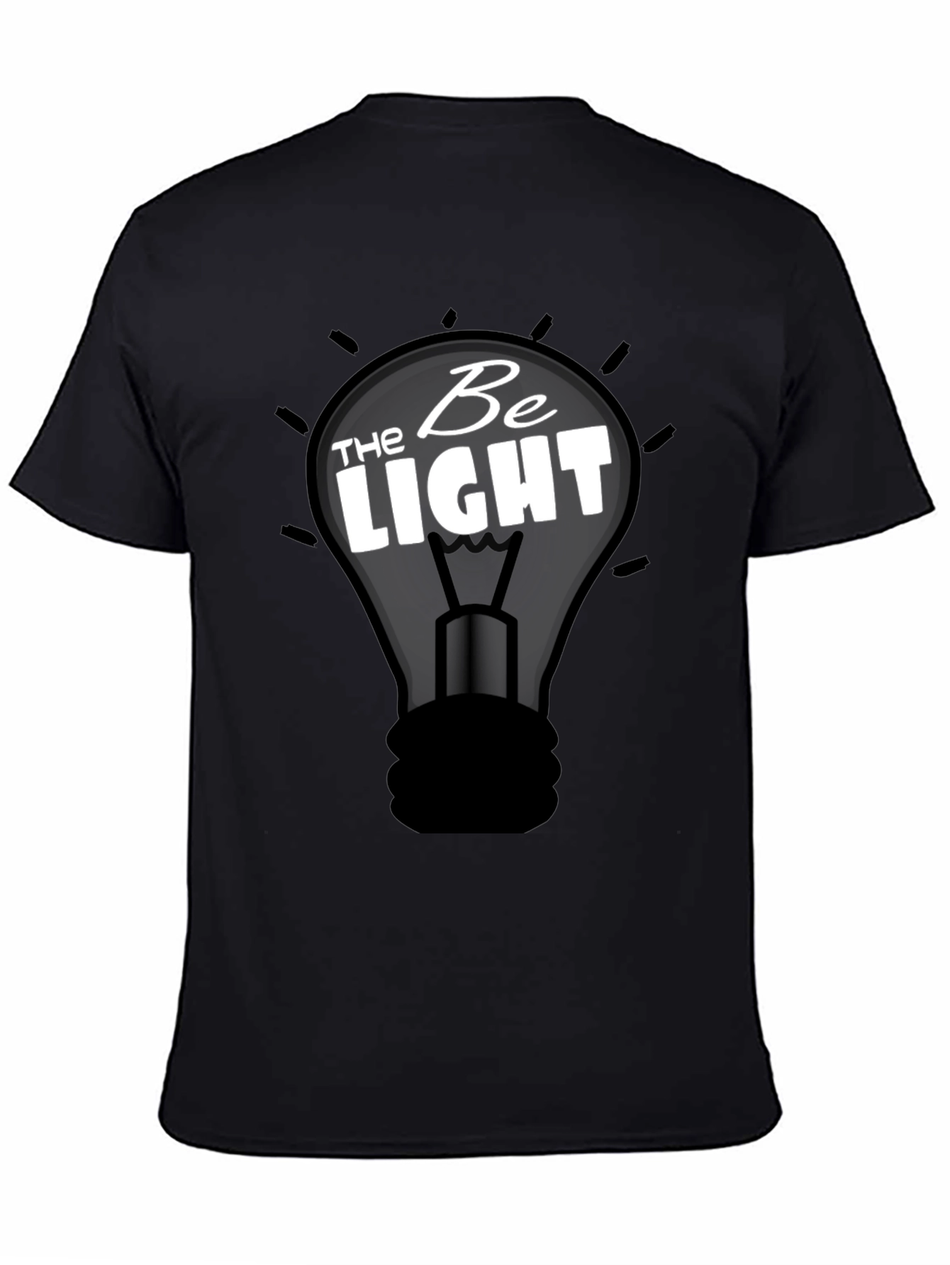 Be The Light Graphic T-Shirt - Black Cotton Tee
