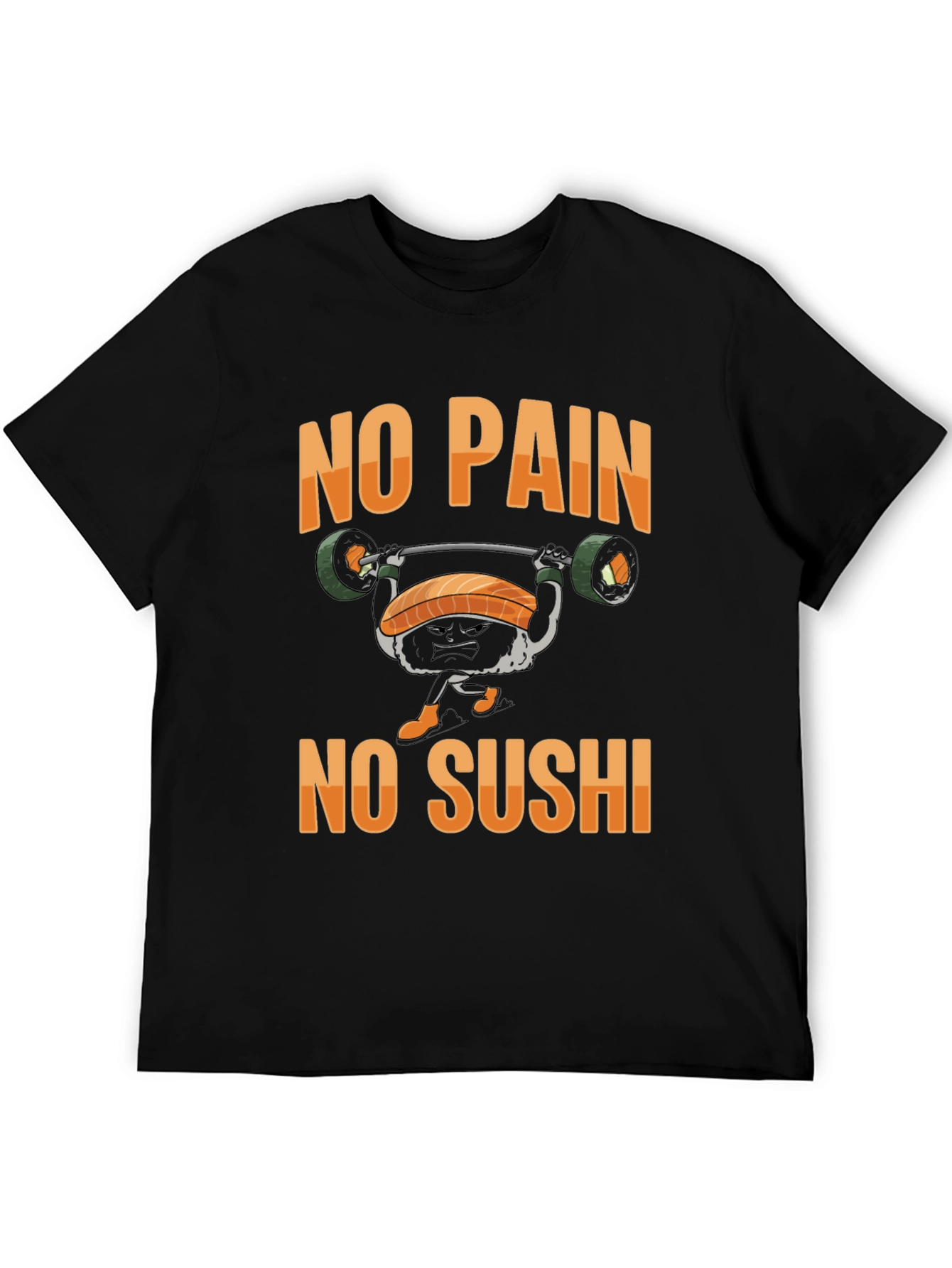 No Pain No Sushi Black T-Shirt