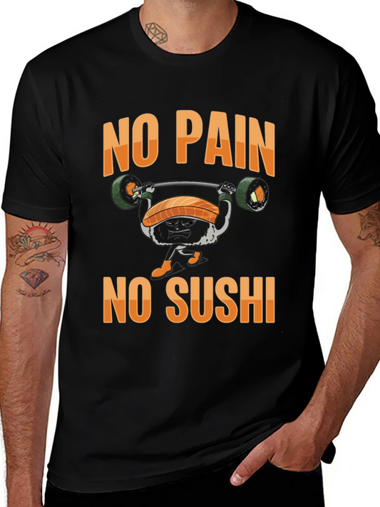 No Pain No Sushi Black T-Shirt