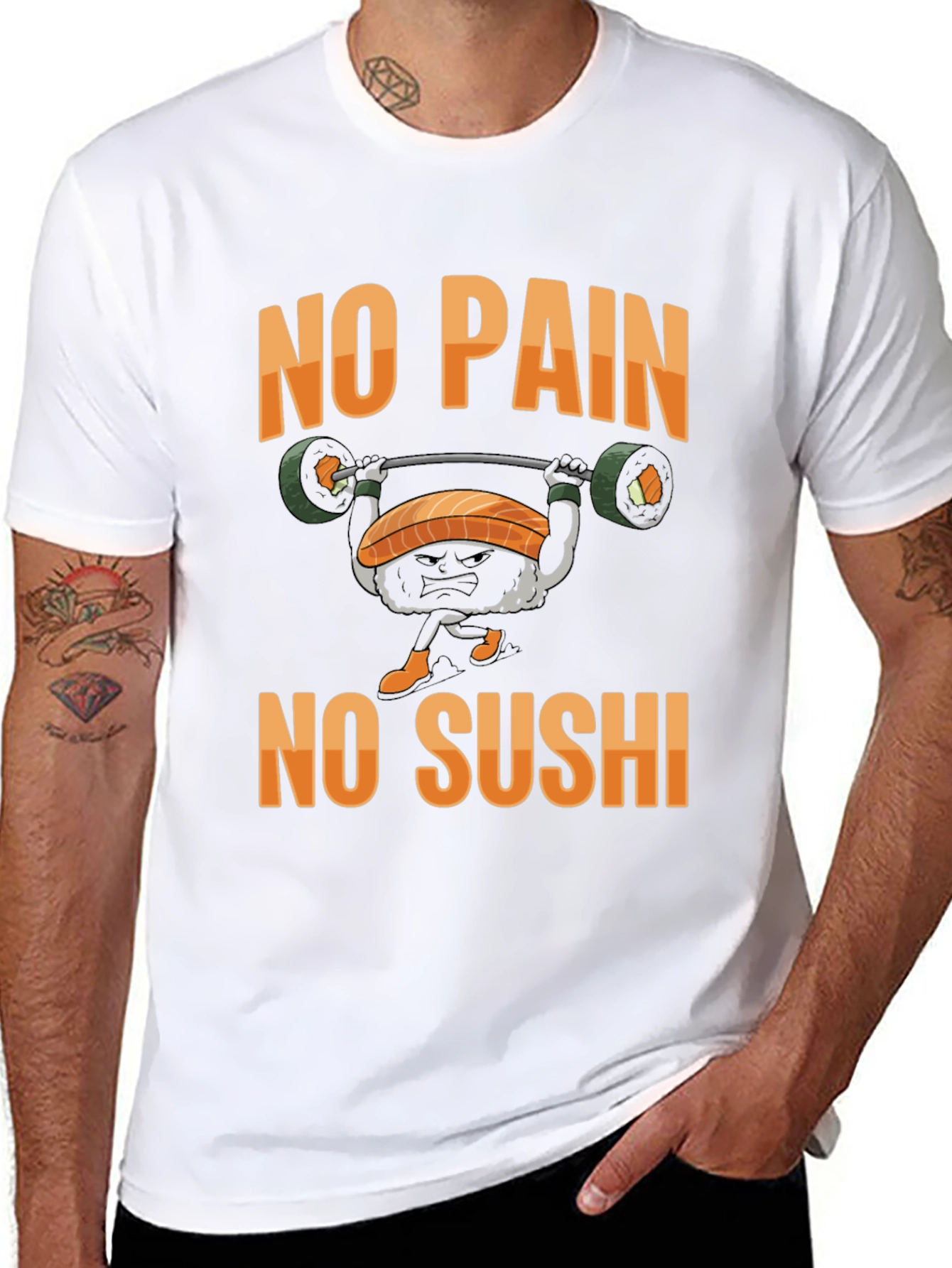 No Pain No Sushi Black T-Shirt