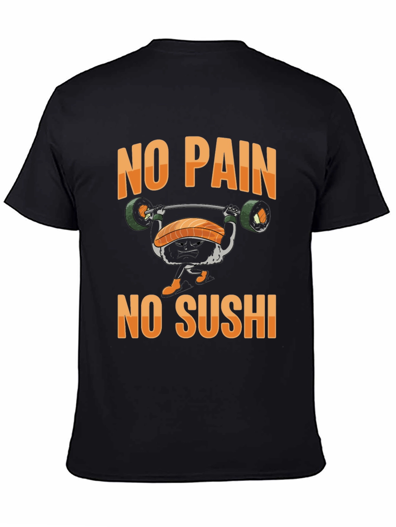 No Pain No Sushi Black T-Shirt