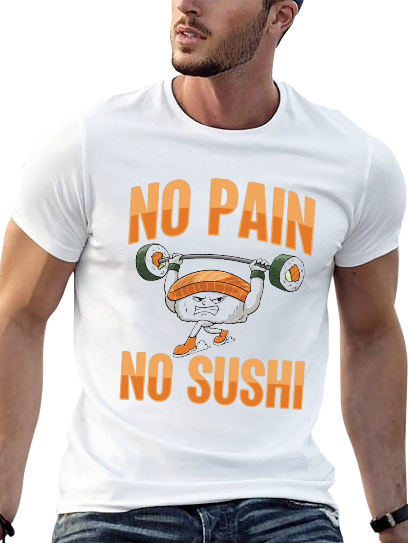 No Pain No Sushi Black T-Shirt