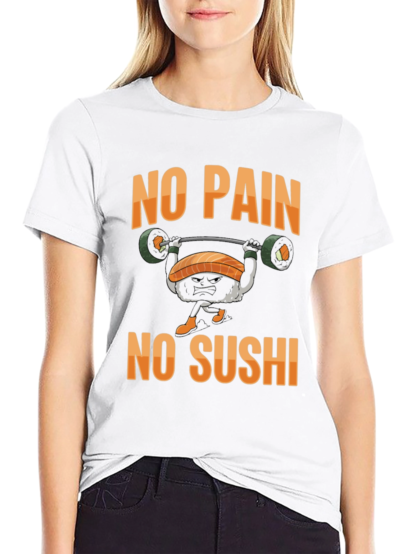 No Pain No Sushi Black T-Shirt