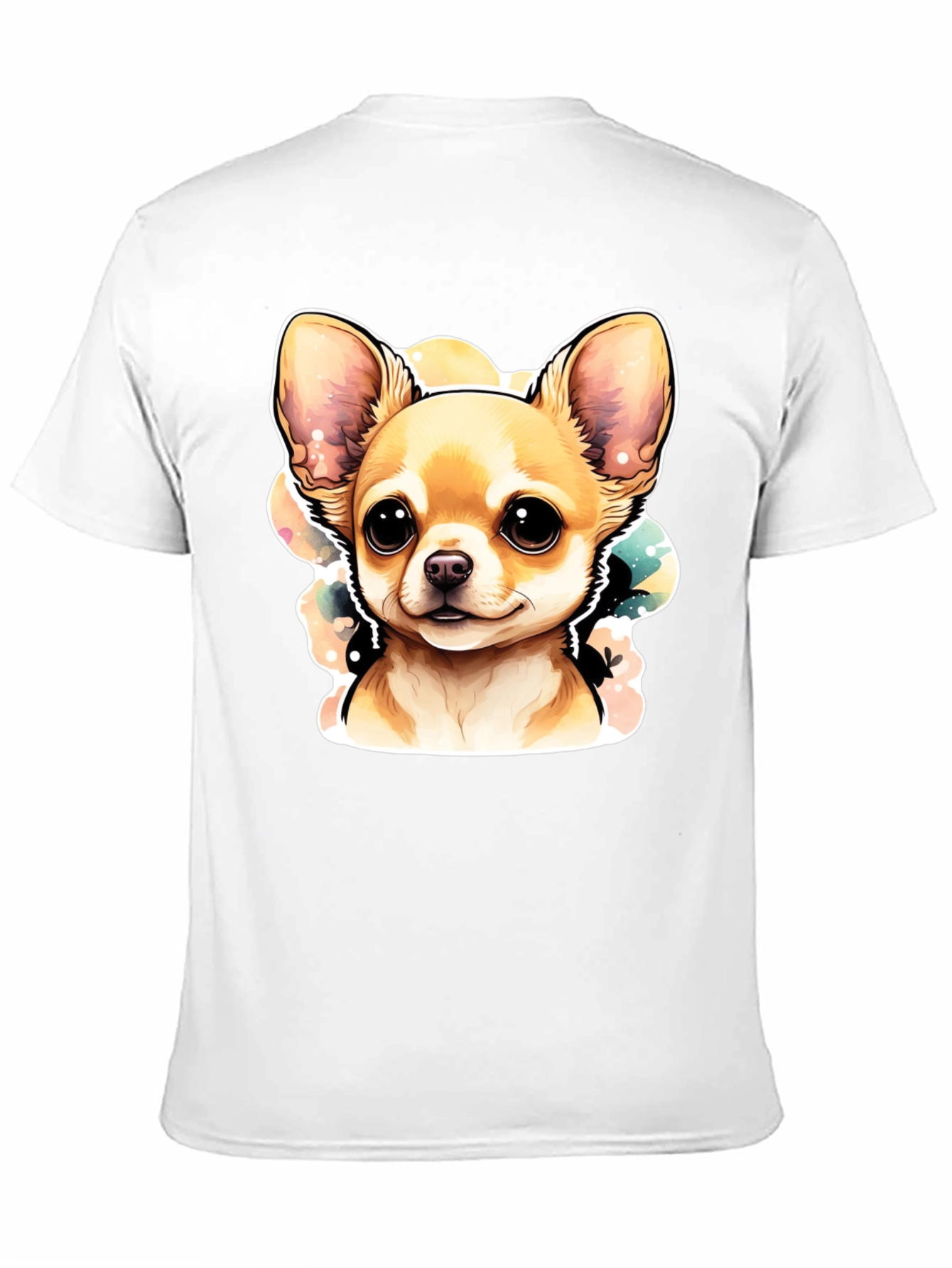 Cute Chihuahua Dog Graphic Black T-Shirt