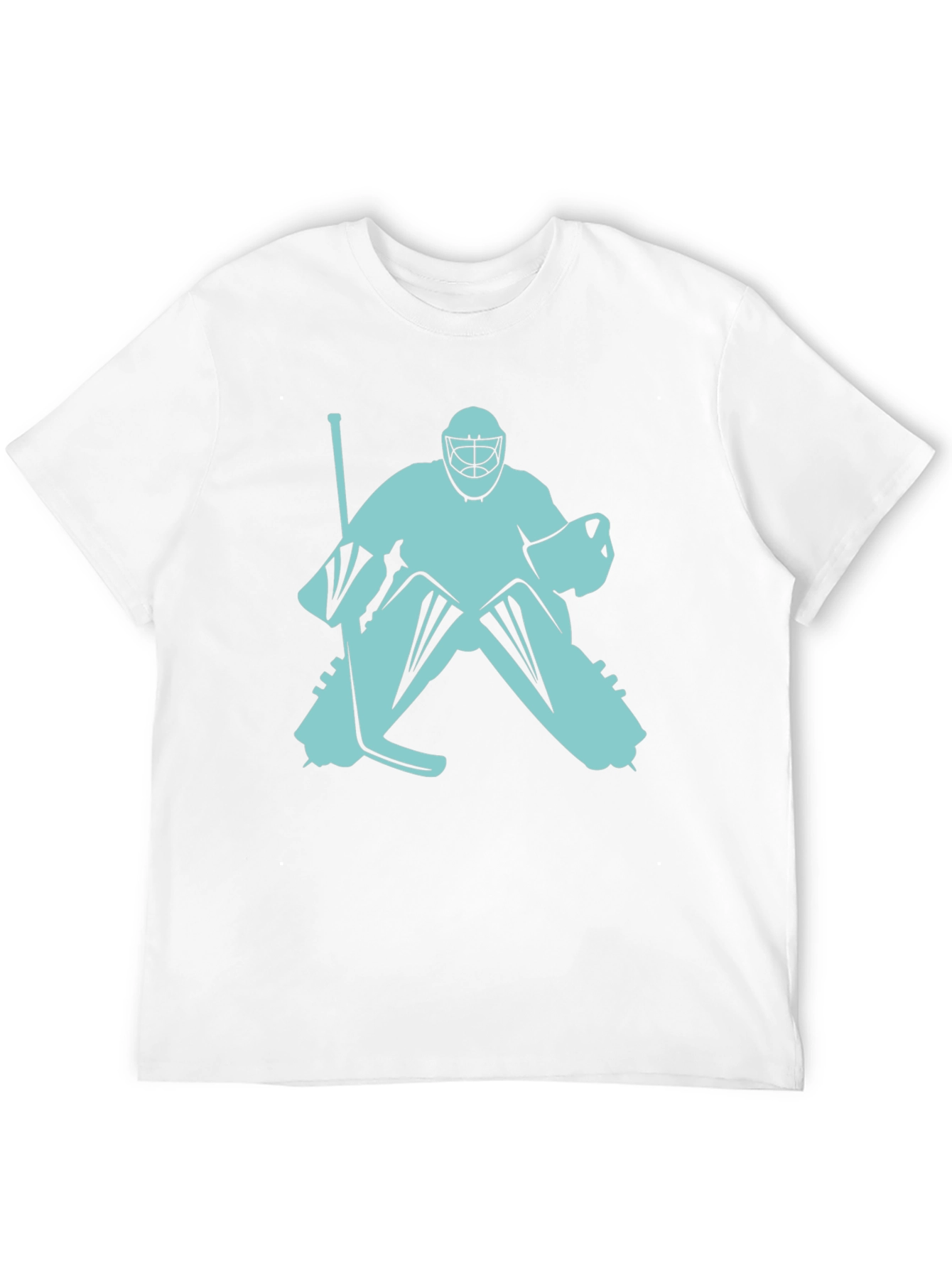 Hockey Goalie Graphic Tee - Black Cotton T-Shirt
