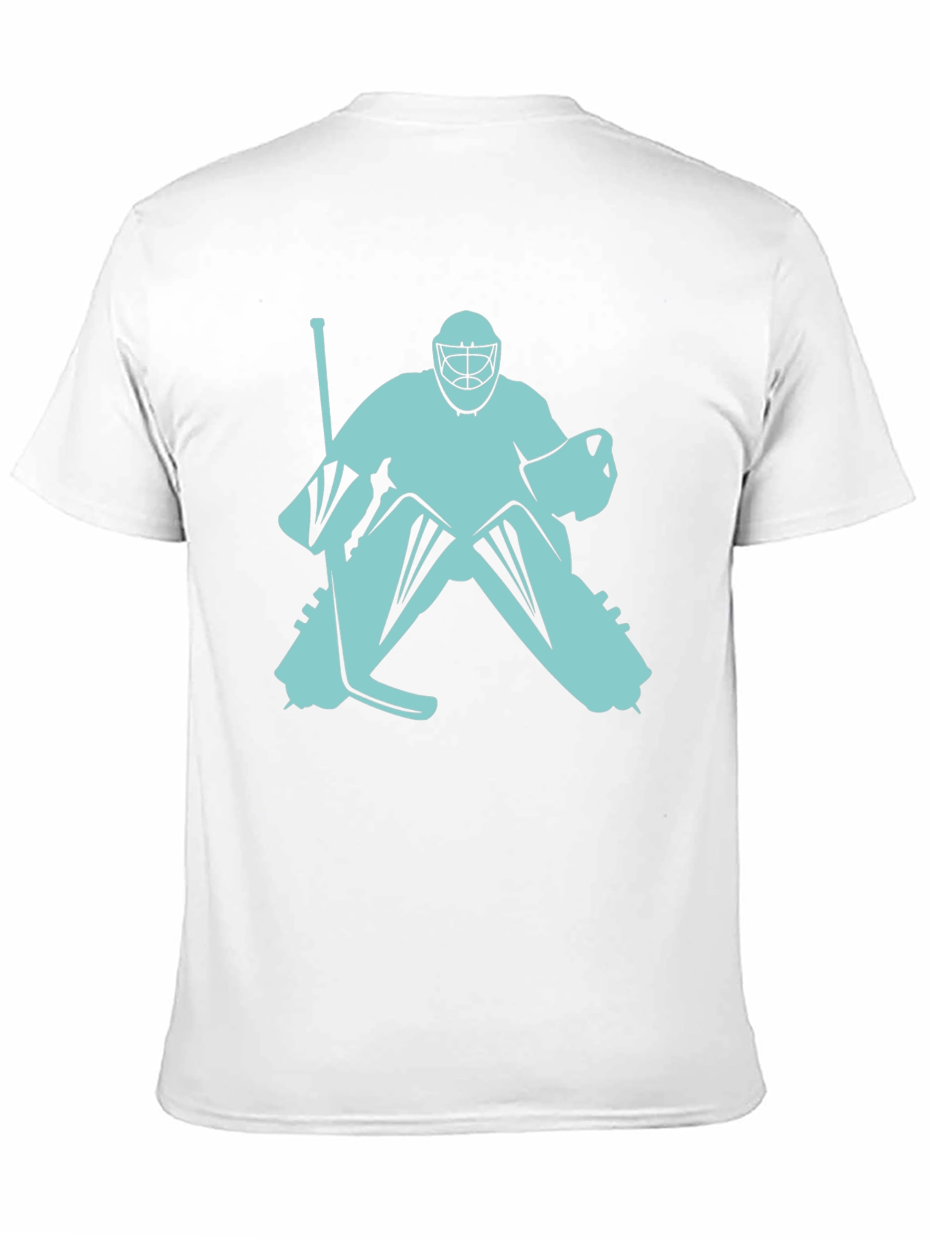 Hockey Goalie Graphic Tee - Black Cotton T-Shirt