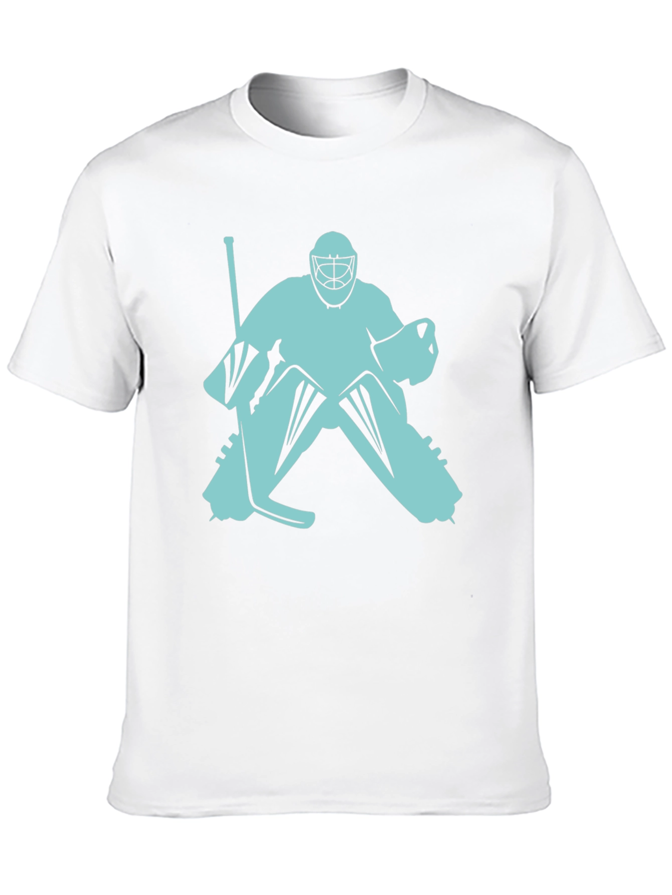 Hockey Goalie Graphic Tee - Black Cotton T-Shirt