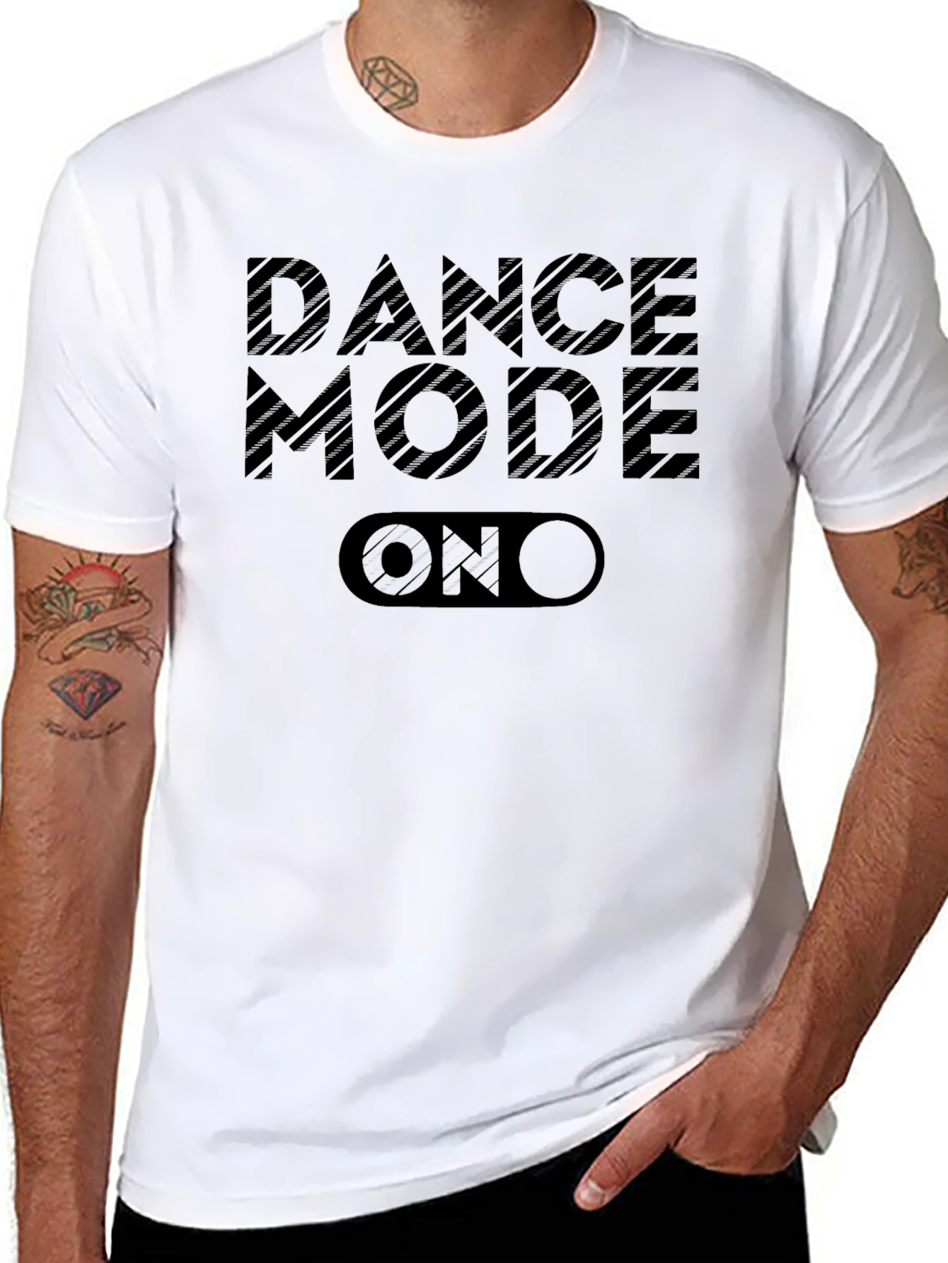 Dance Mode ON T-Shirt - Black Graphic Tee